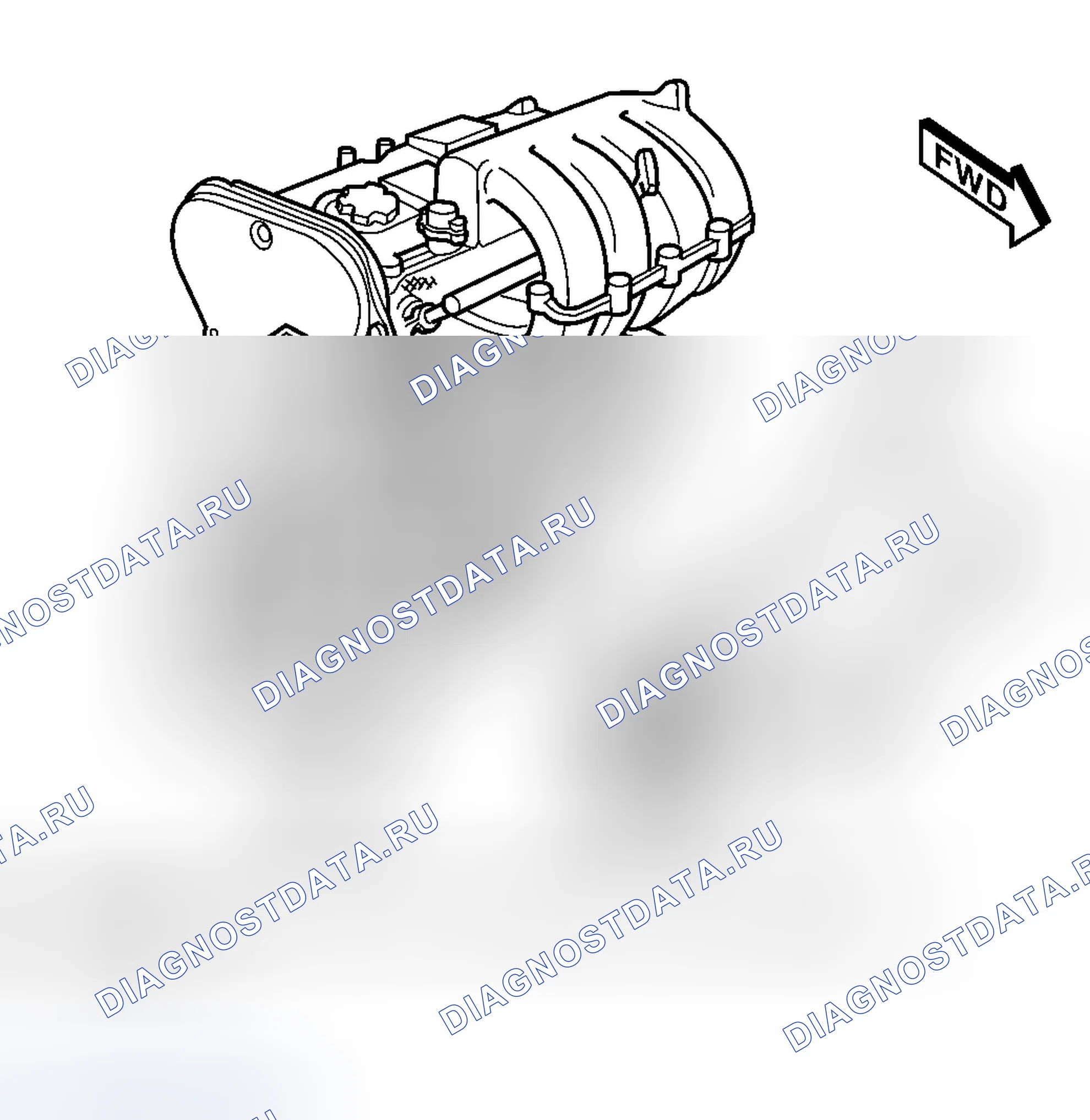 Рис. 61: ДЕМОНТАЖ - МОНТАЖНЫЙ КРОНШТЕЙН КОМПРЕССОРА - ДВИГАТЕЛЬ 2,4 л. Dodge Grand Caravan IV