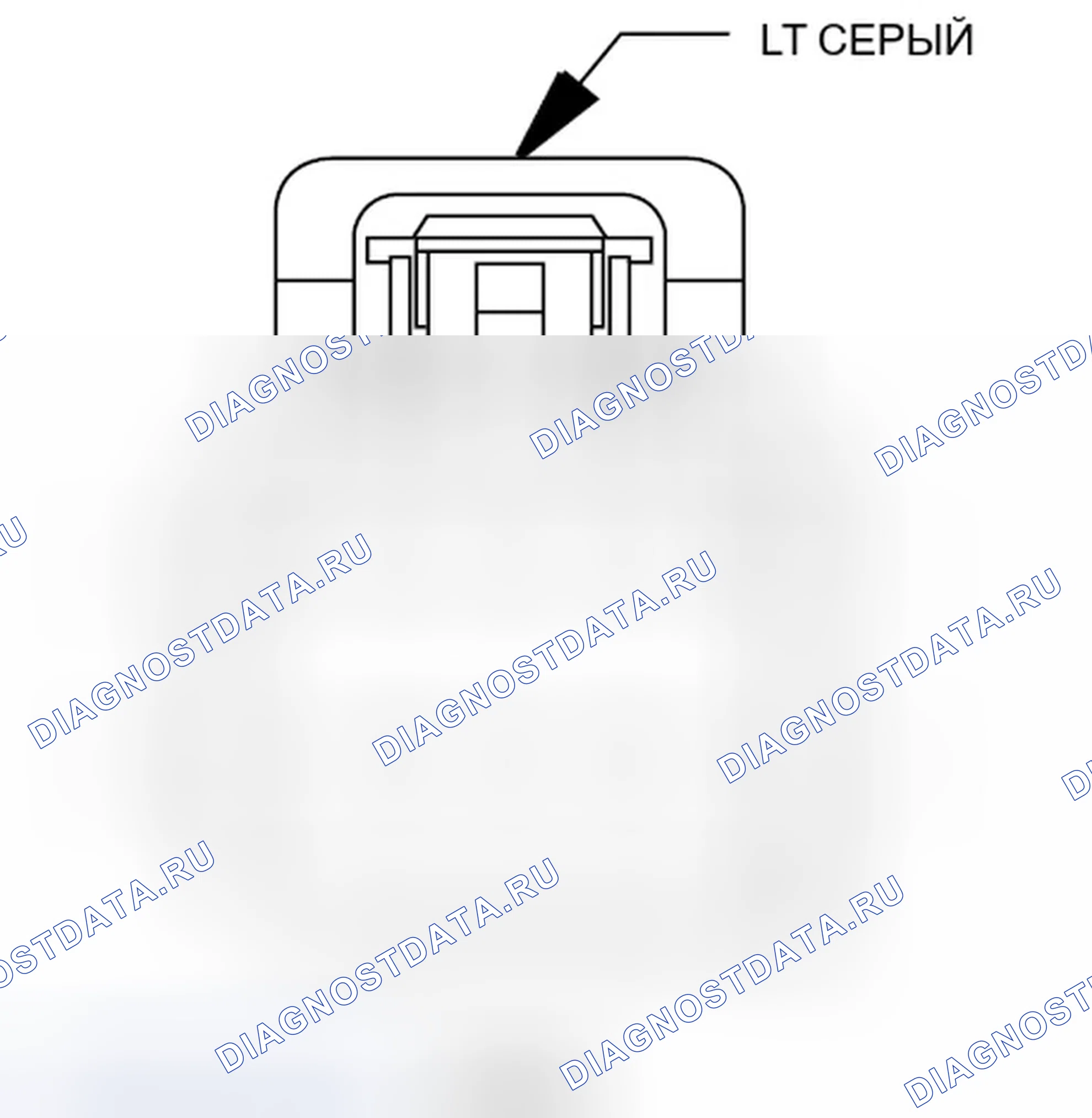 Рис. 111: Вид с торца встроенного разъема (C310). Jeep Compass I