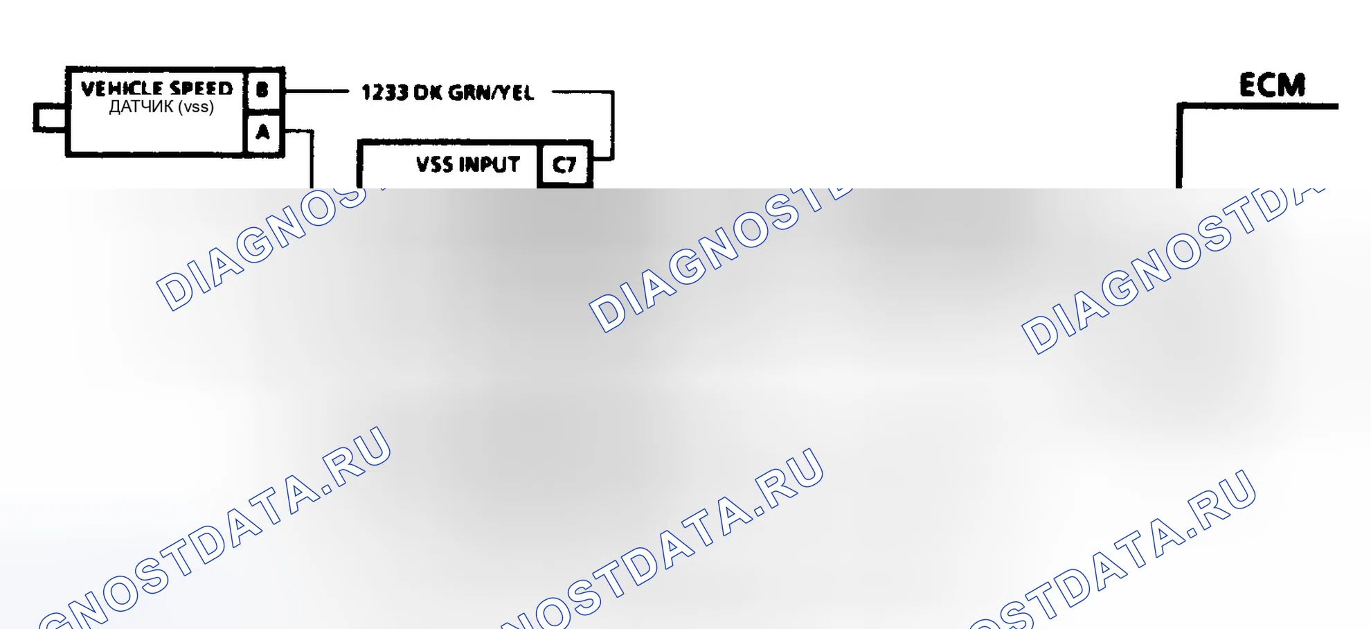 Рис. 252: Код 24 Схематический (серия " P " M / T) Выходной сигнал датчика скорости транспортного средства. Chevrolet Pickup C3500 
