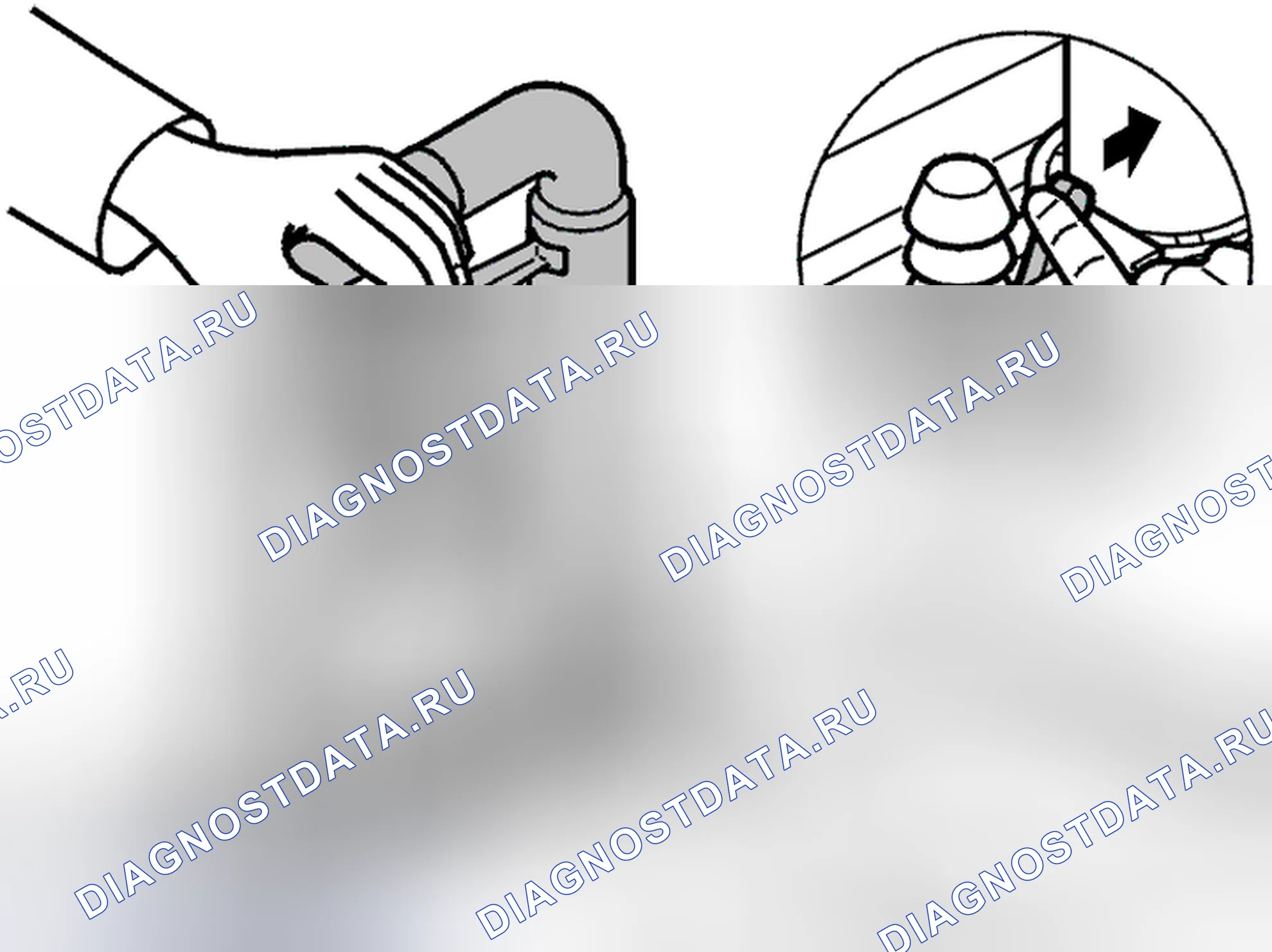 Рис. 28: Проталкивание перекладины вниз. Volvo C70 I