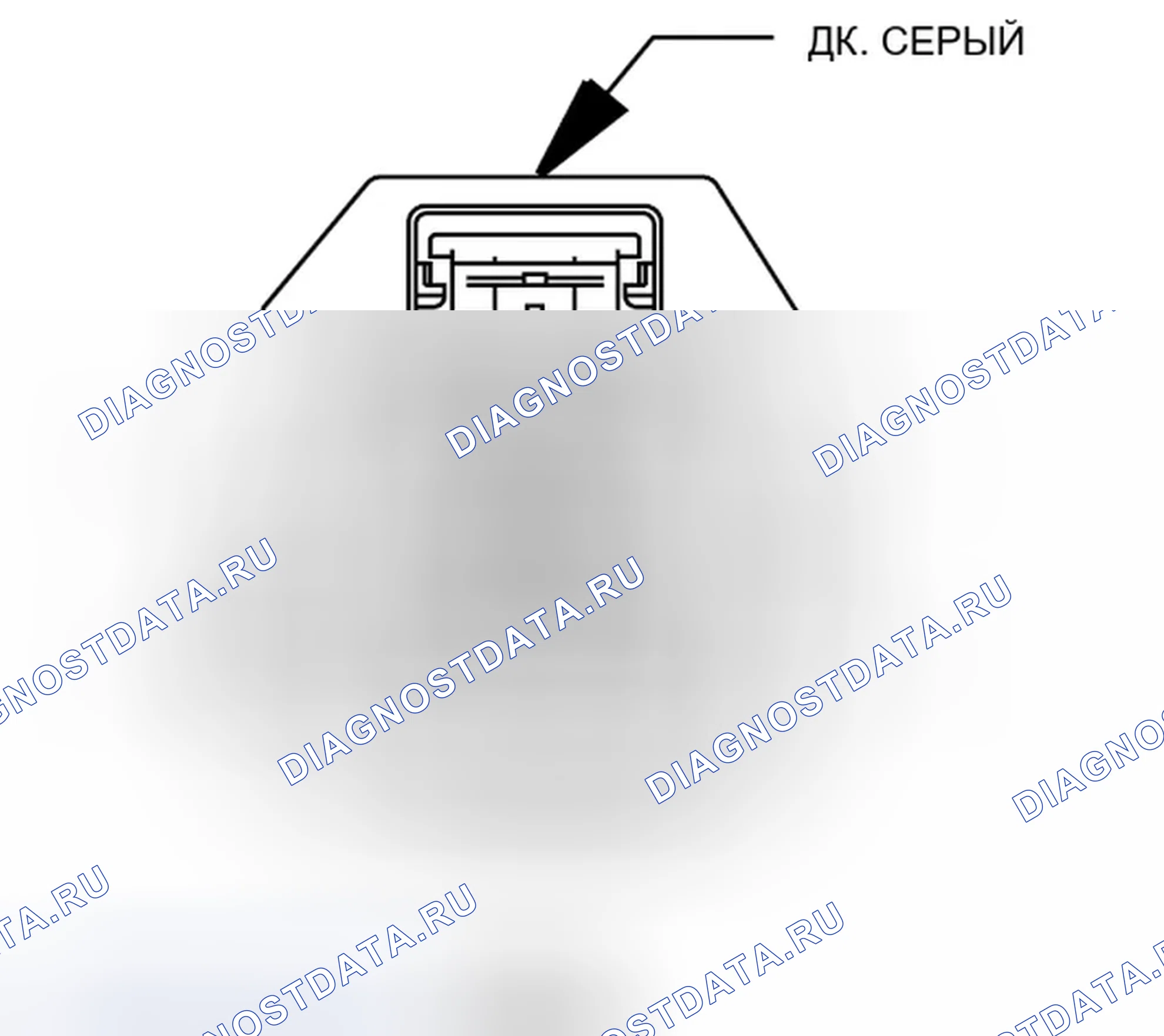 Рис. 284: Вид с торца встроенного разъема (C105). Jeep Compass I