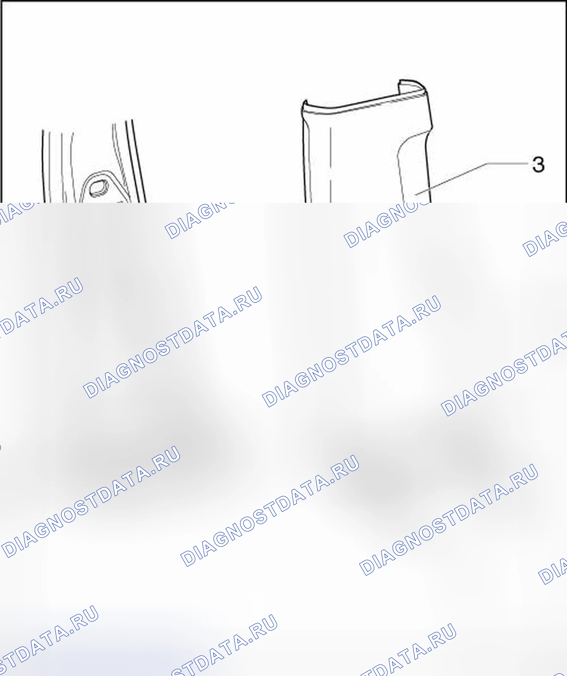 Рис. 51: НИЖНЯЯ облицовка СТОЙКИ B. Volkswagen Golf Mk7
