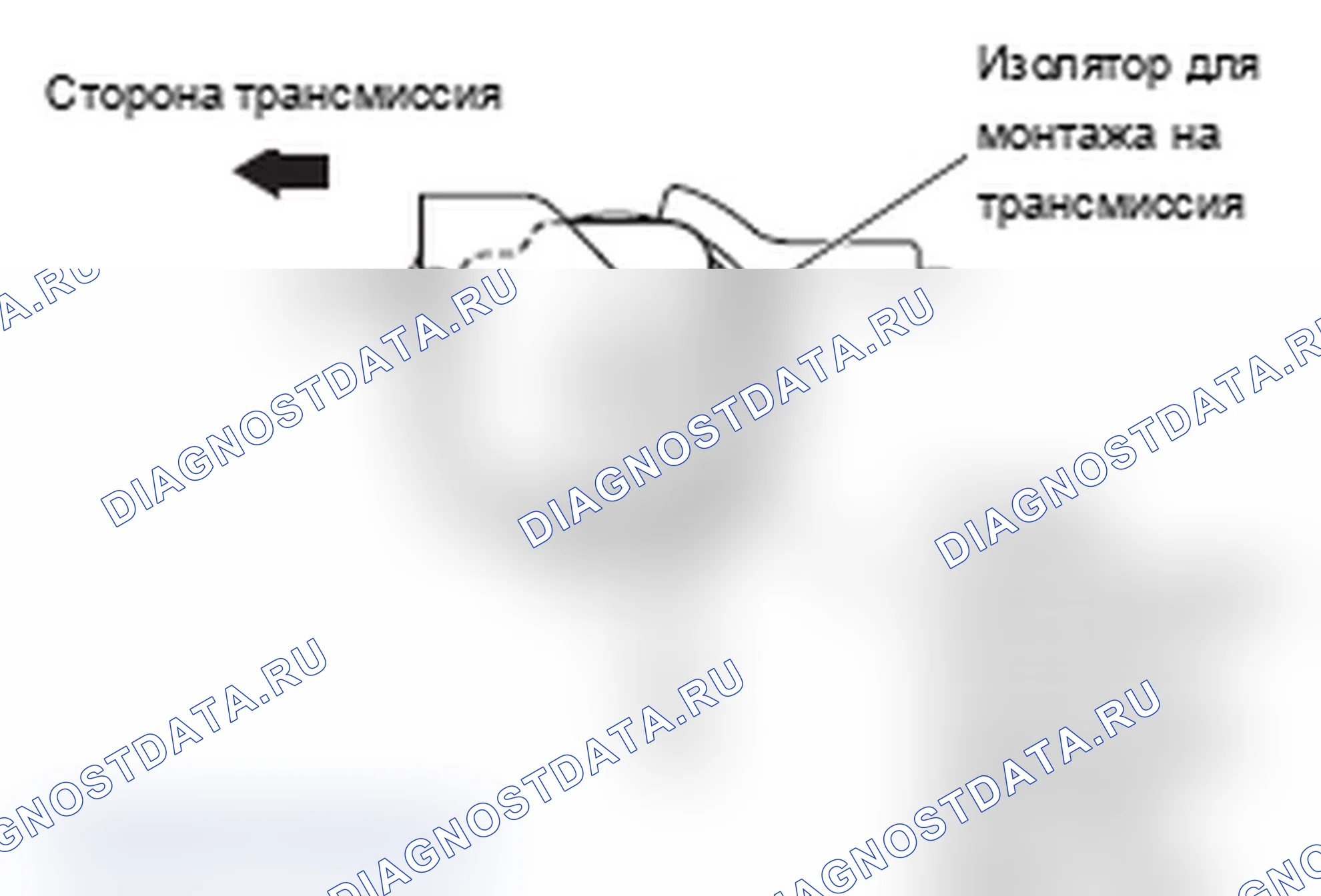 Рис. 9: >> A <<УСТАНОВКА СТОПОРА ИЗОЛЯТОРА ДЛЯ ТРАНСАКСЕЛЬНОГО МОНТАЖА. Mitsubishi Lancer Ralliart X рестайлинг
