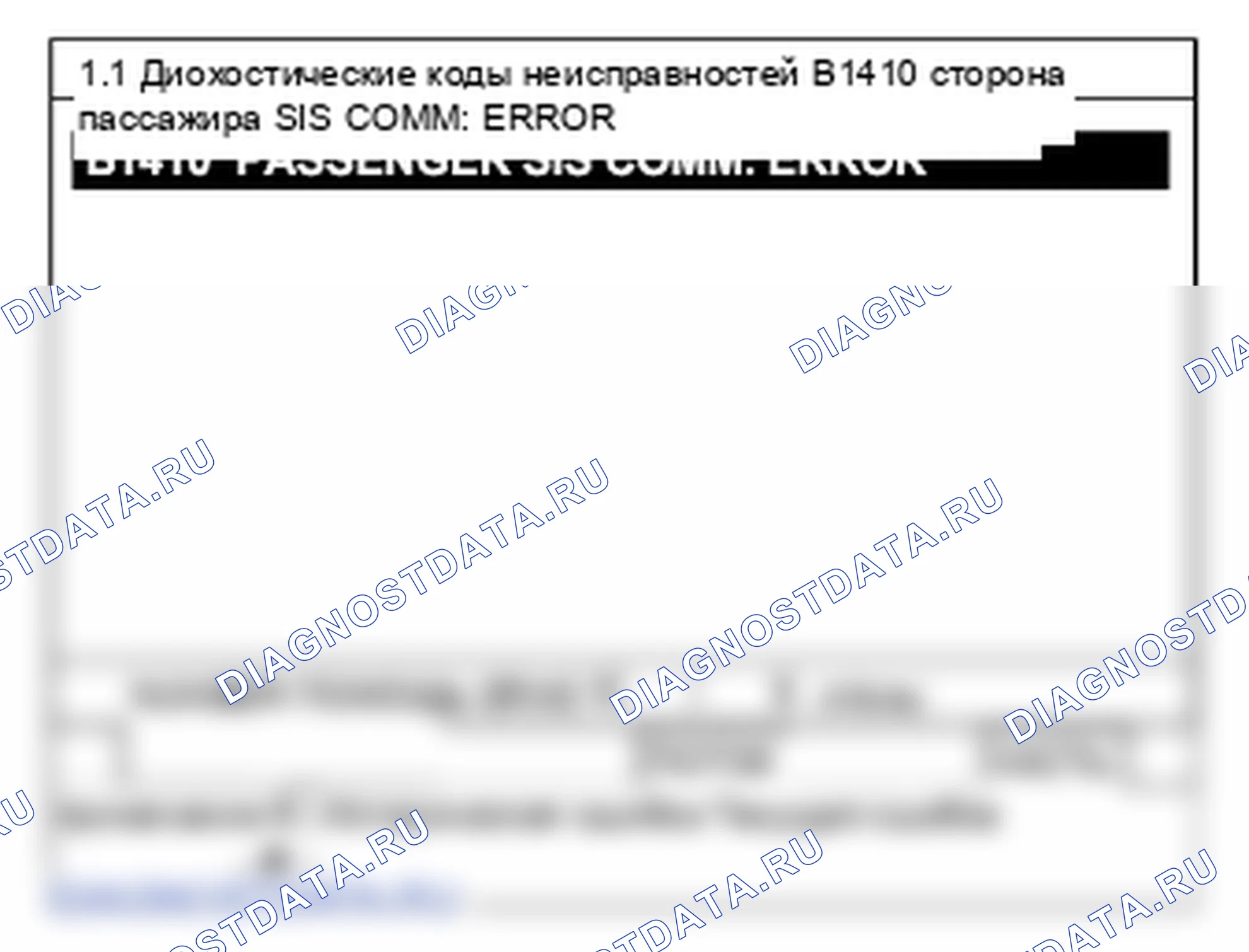 B1410: SIS передний-пассажир ошибка связи. Hyundai Santa Fe CM