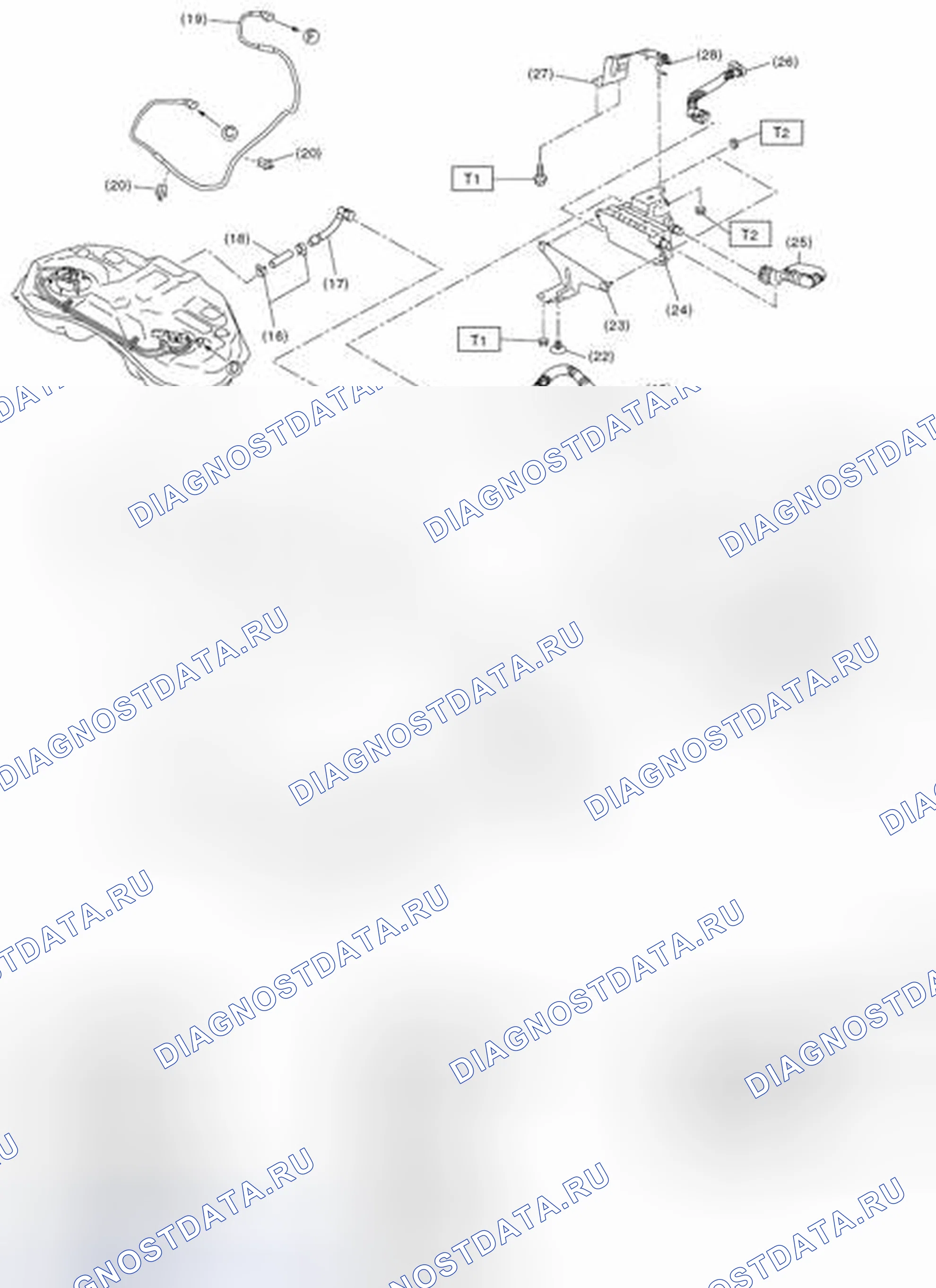 Рис. 270: ТОПЛИВНАЯ МАГИСТРАЛЬ. Subaru Forester SJ