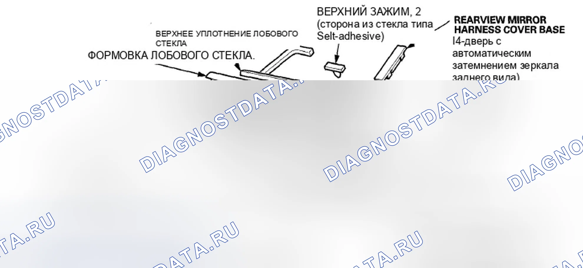 Рис. 161: Лобовое стекло. Honda Accord VIII рестайлинг