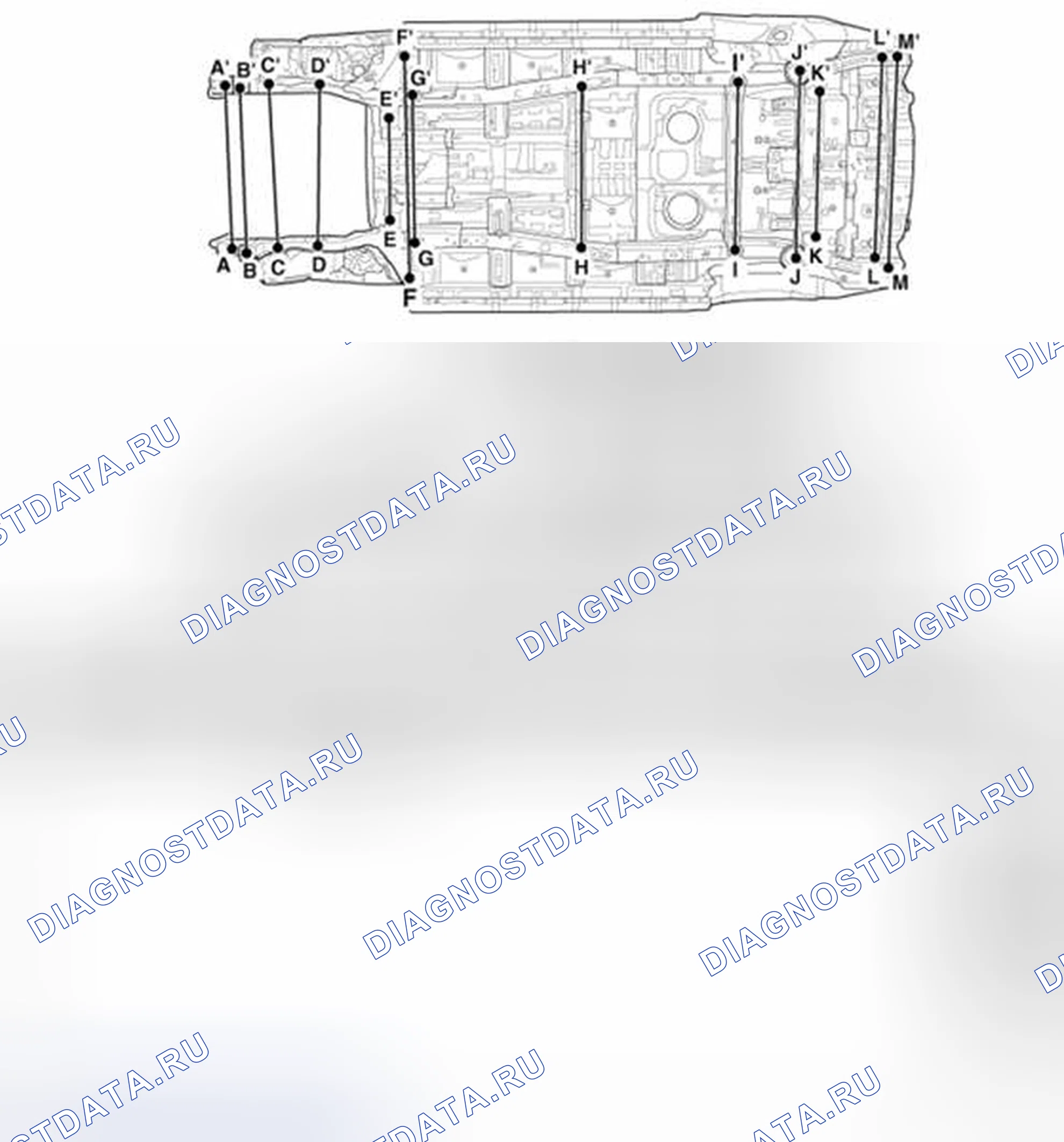Рис. 24: Проекционные размеры. Geely SC7 I