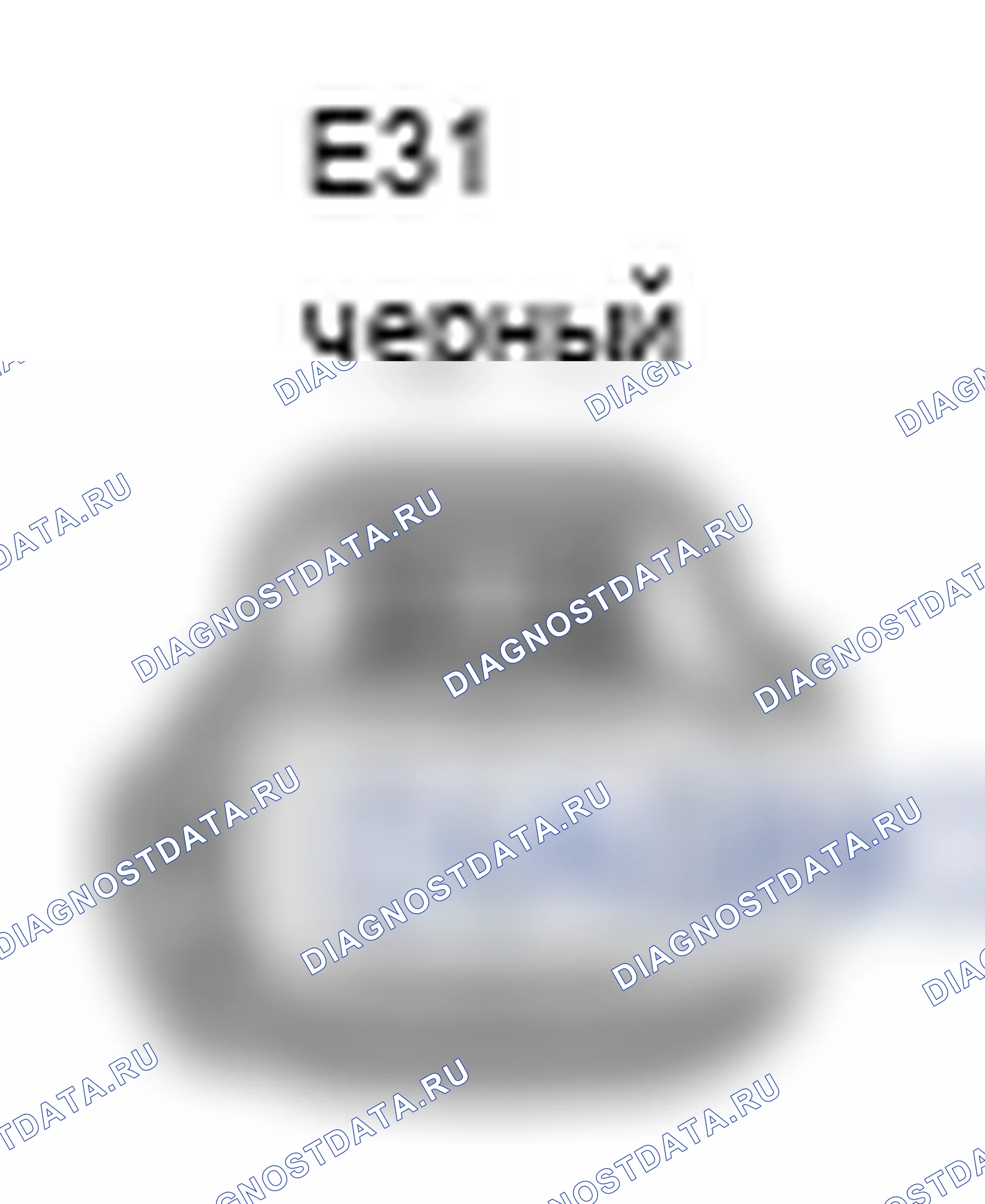 Рис. 203: Вид с торца соединителя (E31) распределительного клапана системы газораспределения (блок 1). Lexus IS F I