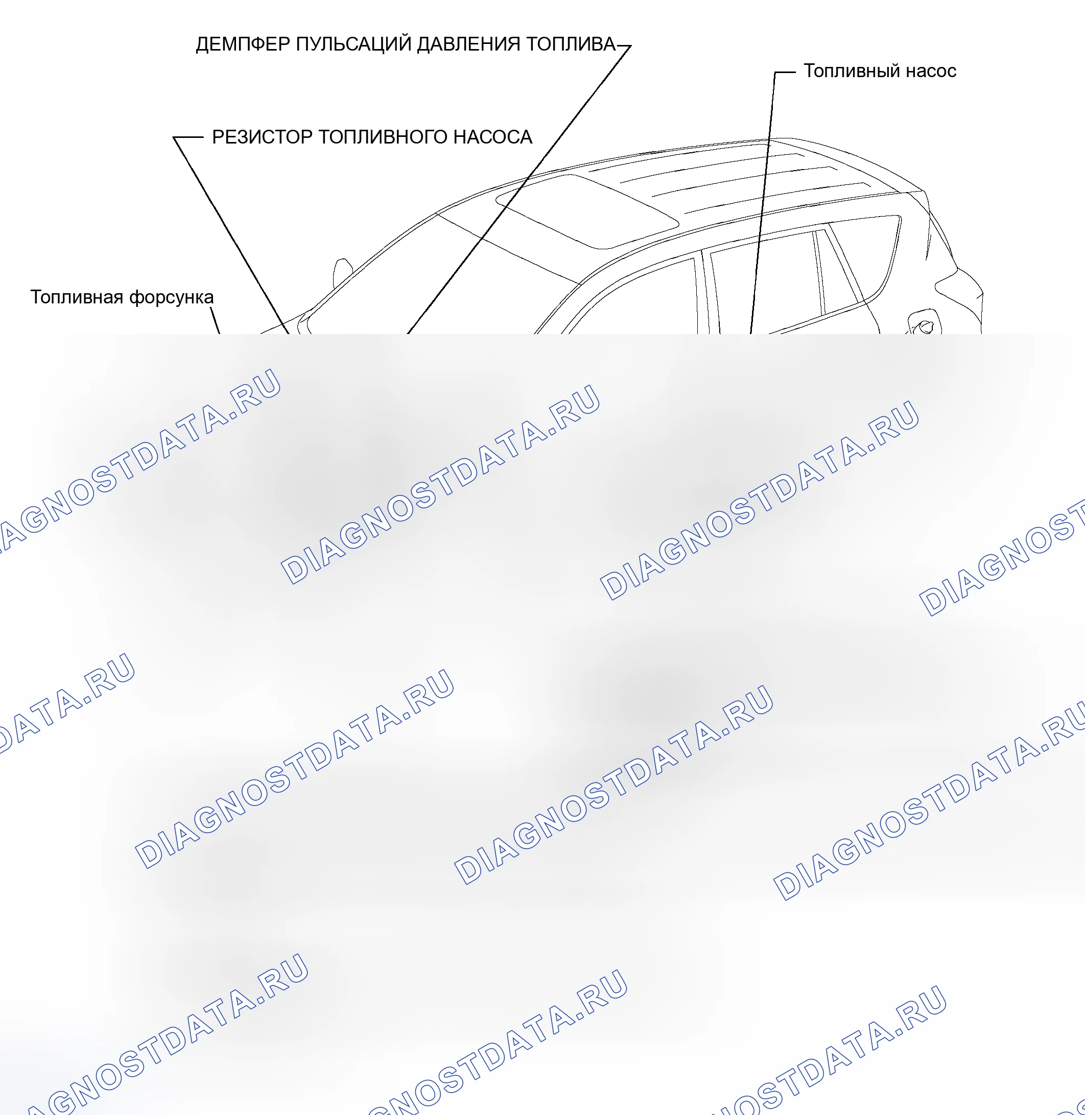 Рис. 133: РАСПОЛОЖЕНИЕ ДЕТАЛЕЙ. Toyota RAV4 III