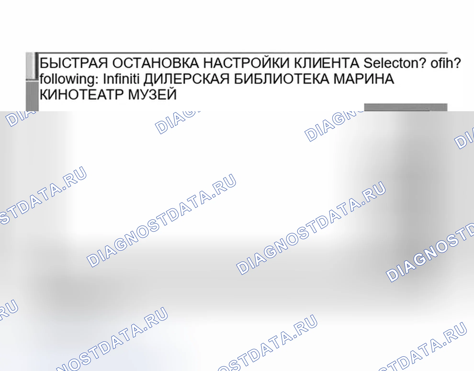 Рис. 396: РЕЖИМ " БЫСТРАЯ ОСТАНОВКА НАСТРОЙКИ КЛИЕНТА ". Infiniti G35 III