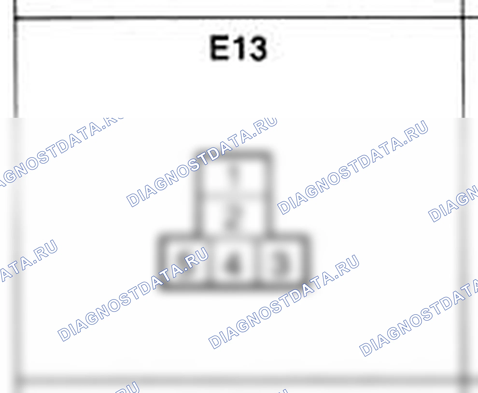 Распиновка разъёма E13 — жгута двигателя. Hyundai H-1 A1