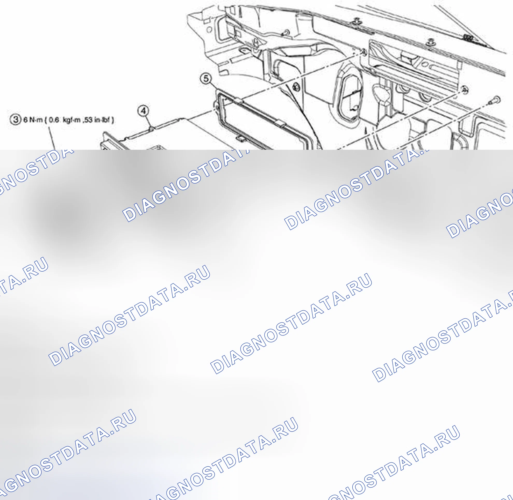 Рис. 35: ДЕМОНТАЖ / МОНТАЖ МОДУЛЯ УПРАВЛЕНИЯ ТРАНСМИССИЕЙ (МУП) - 3.0L. Mazda Tribute II