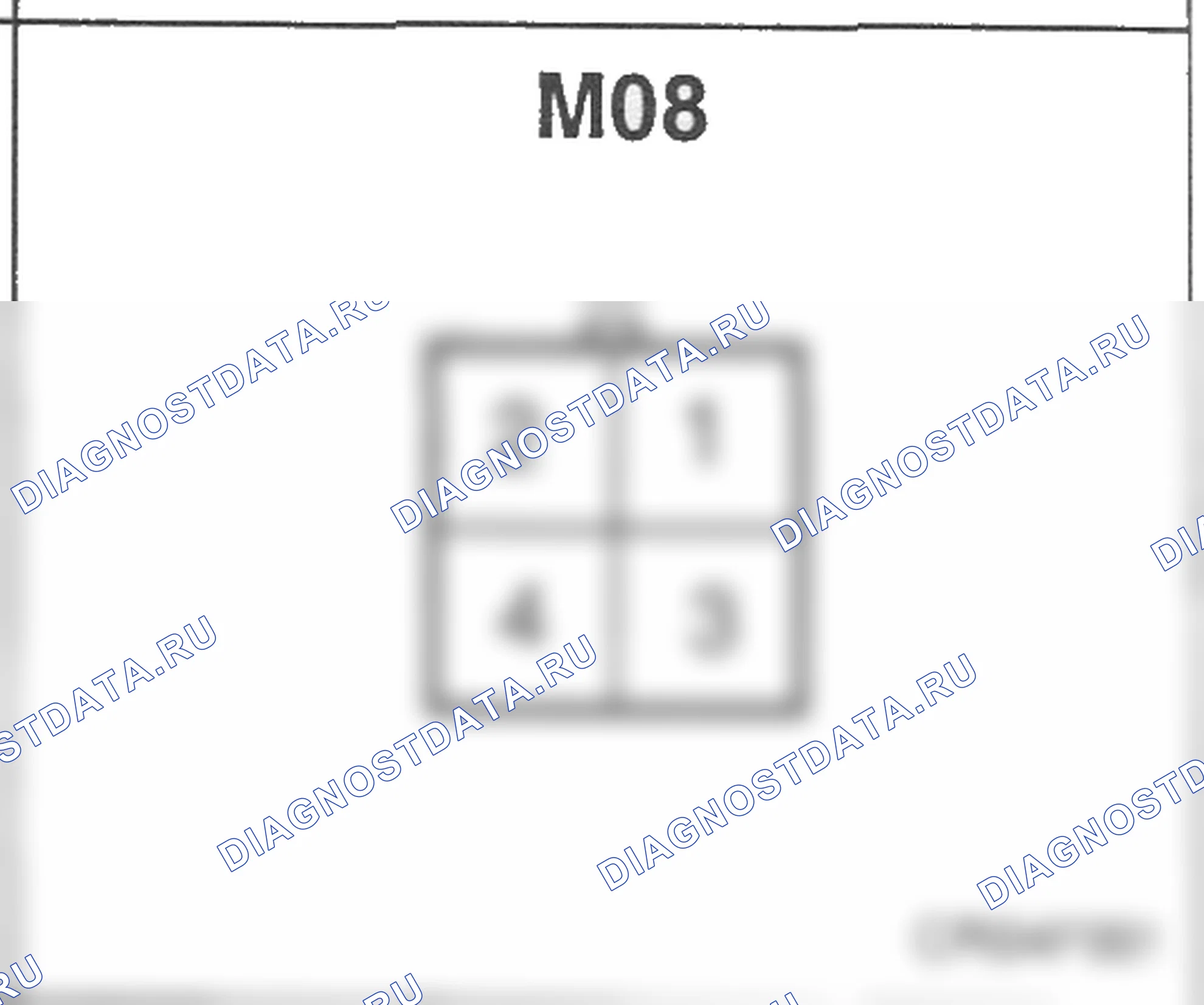 Распиновка разъёма M08 — основного жгута. Hyundai Accent LC