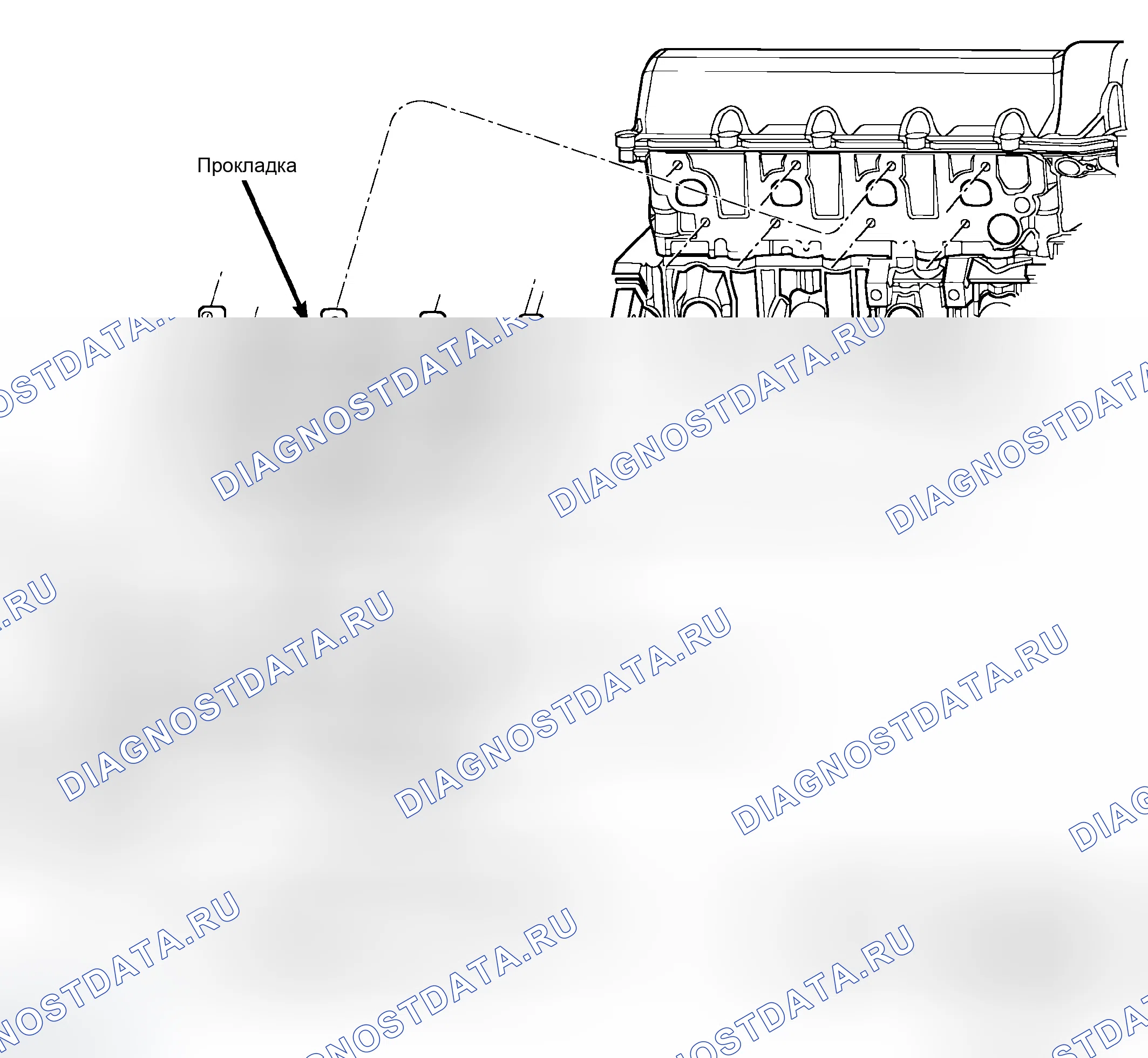 Рис. 429: ПРАВЫЙ ВЫПУСКНОЙ КОЛЛЕКТОР. Dodge Pickup R1500 