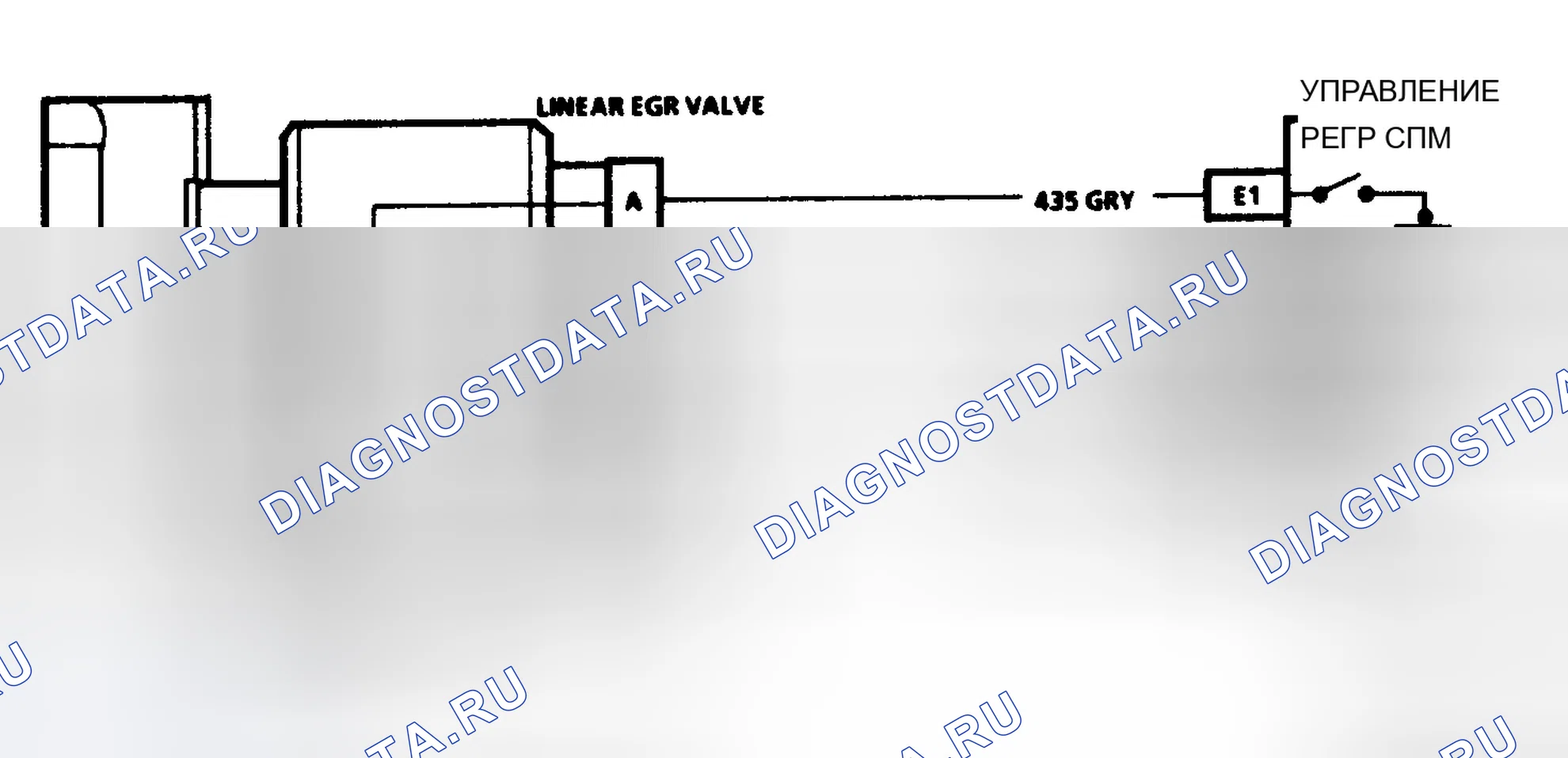 Рис. 30: Схема с кодом 32 (серия " L " и " M " и серия " S " и " T " пикап 4.3L (VIN W) Exc. W / Calif. Emissions) Ошибка схемы рециркуляция отработавших газов с линейной рециркуляция отработавших газов. Chevrolet Pickup C3500 