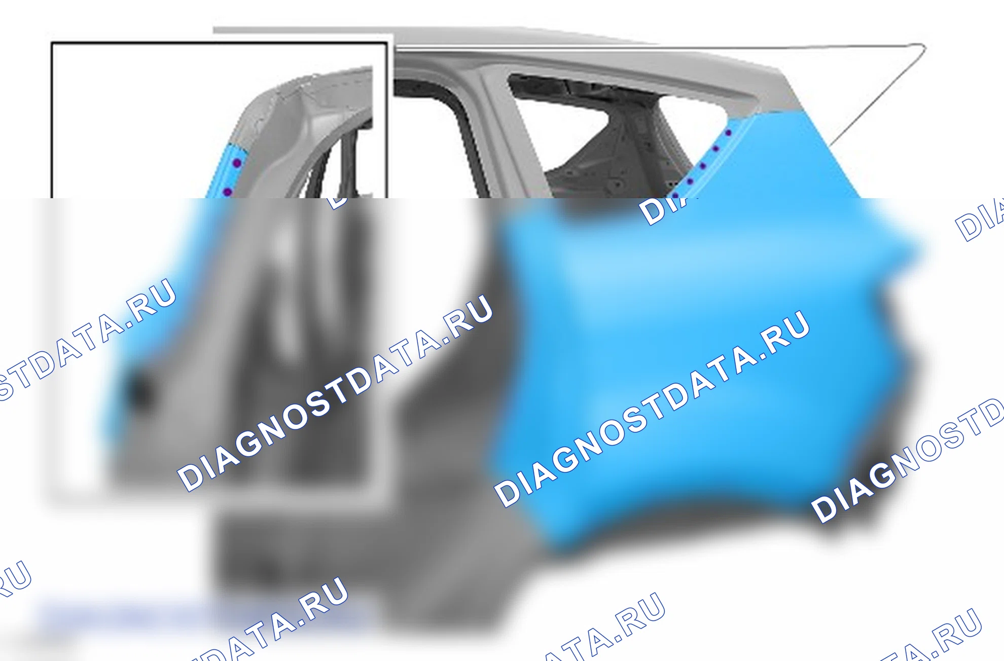 Как снять и установить левую панель задней боковой части кузова. Ford Kuga I