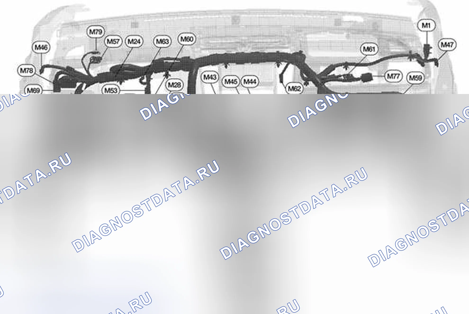 Рис. 1: ГРАФИКИ РАСПОЛОЖЕНИЯ КОМПОНЕНТОВ. Honda UR-V I