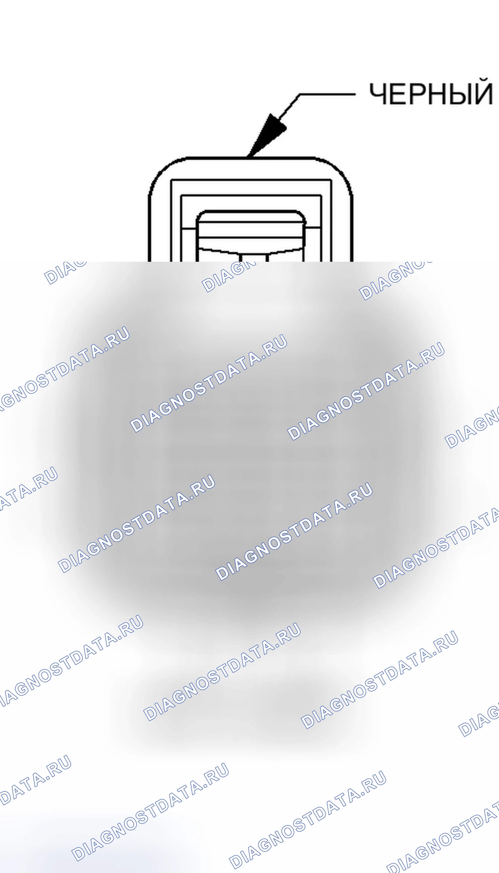 Рис. 67: Вид с торца разъема правой фары. Chrysler Pacifica CS