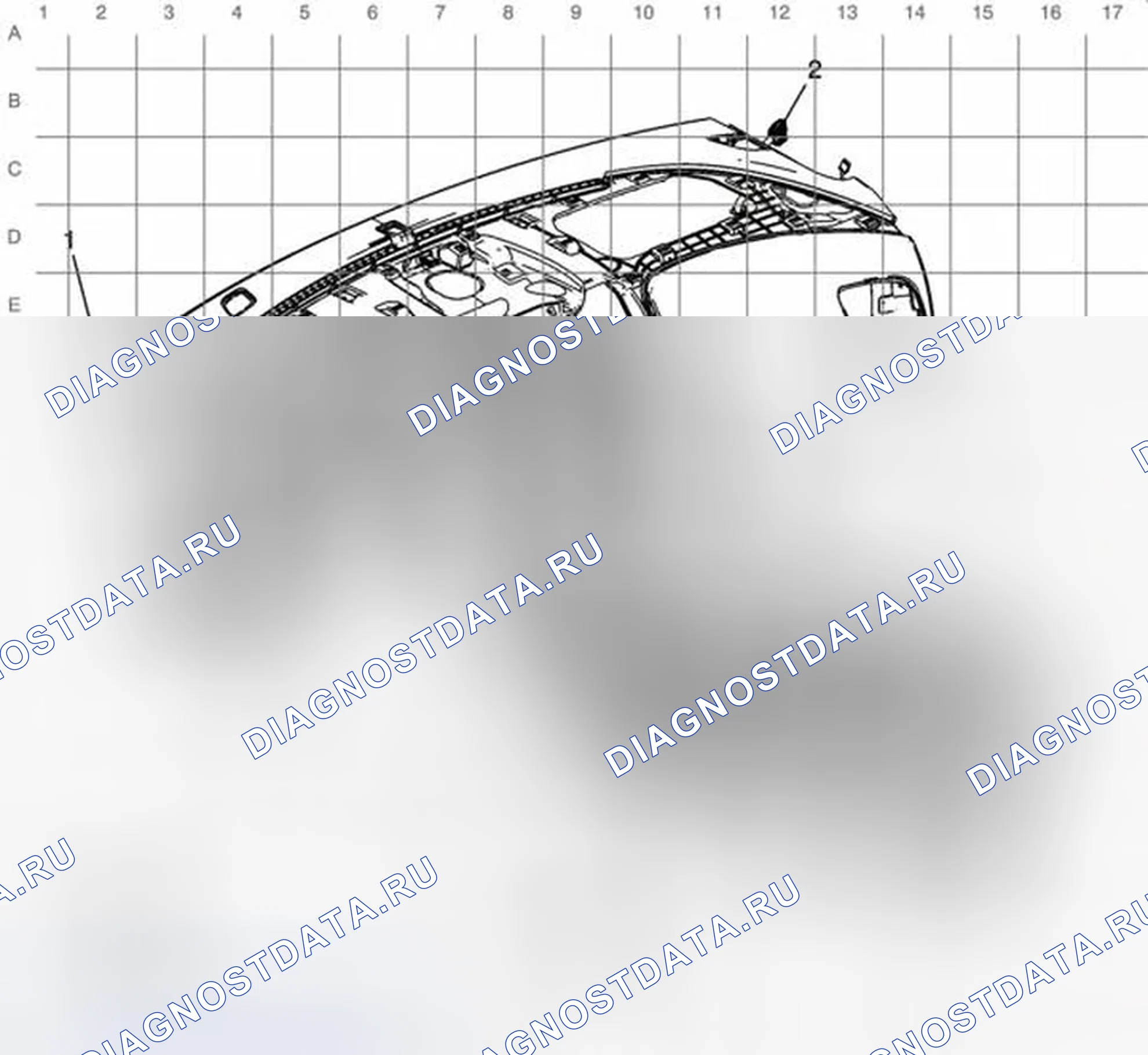 Рис. 5: Прокладка кабелей приборной панели - передняя часть. Chevrolet Equinox II