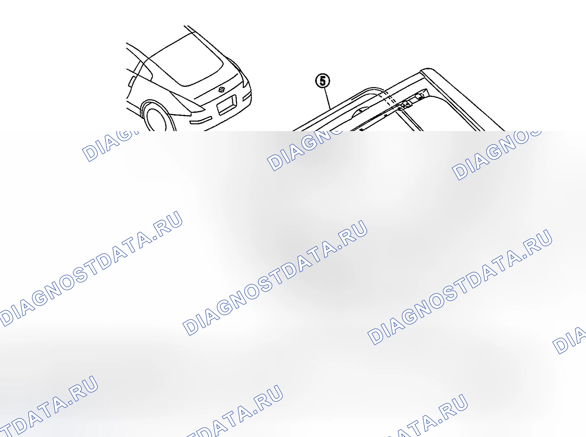 Рис. 20: ЗАДНЯЯ ДВЕРЬ. Nissan 350Z I