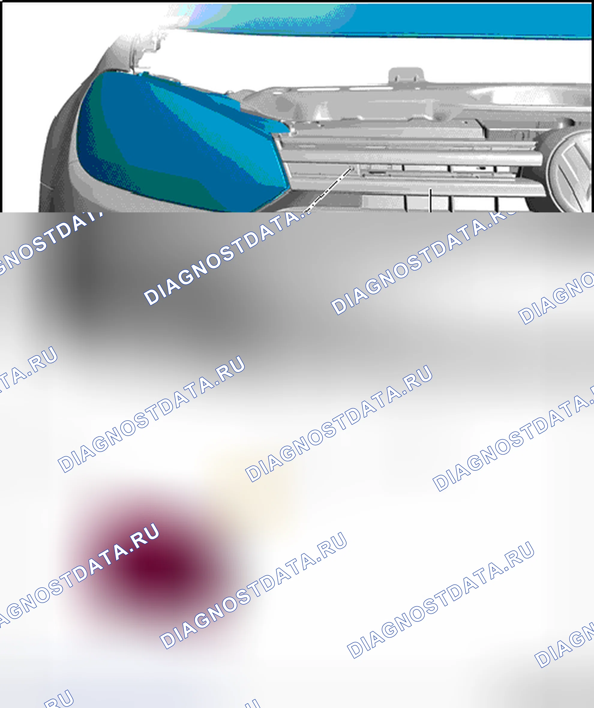 Рис. 28: ЭМБЛЕМА НА РЕШЕТКЕ РАДИАТОРА, ГОЛЬФ R. Volkswagen Golf Mk6