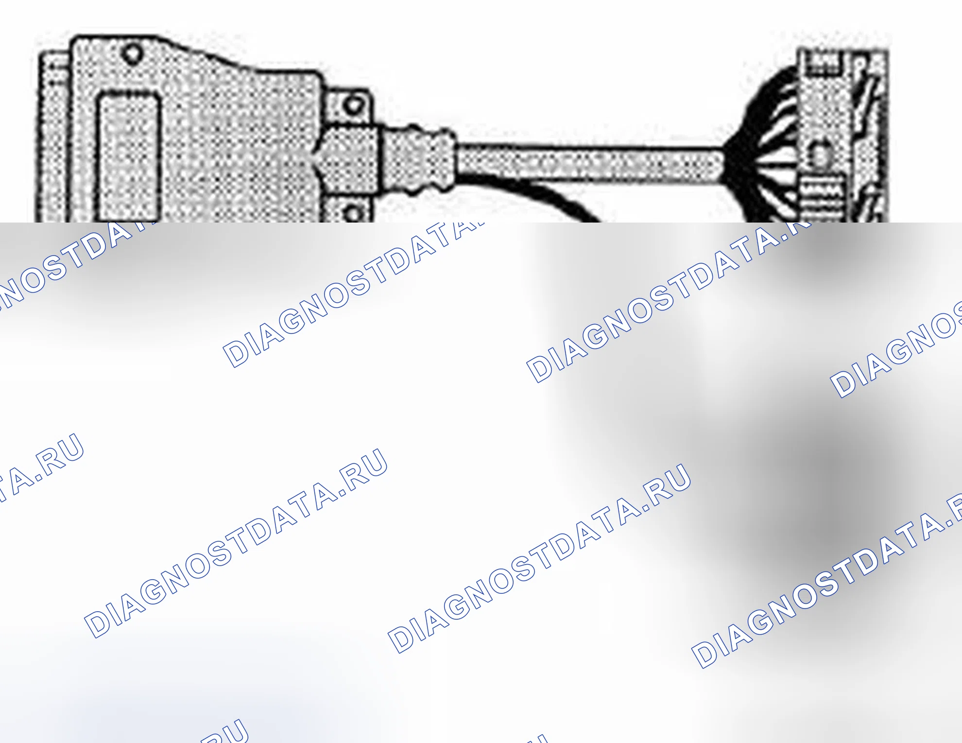 Рис. 307: 61 4 450 20-контактный вывод V-образного адаптера (D 2.5), черный. BMW M6 E63/E64