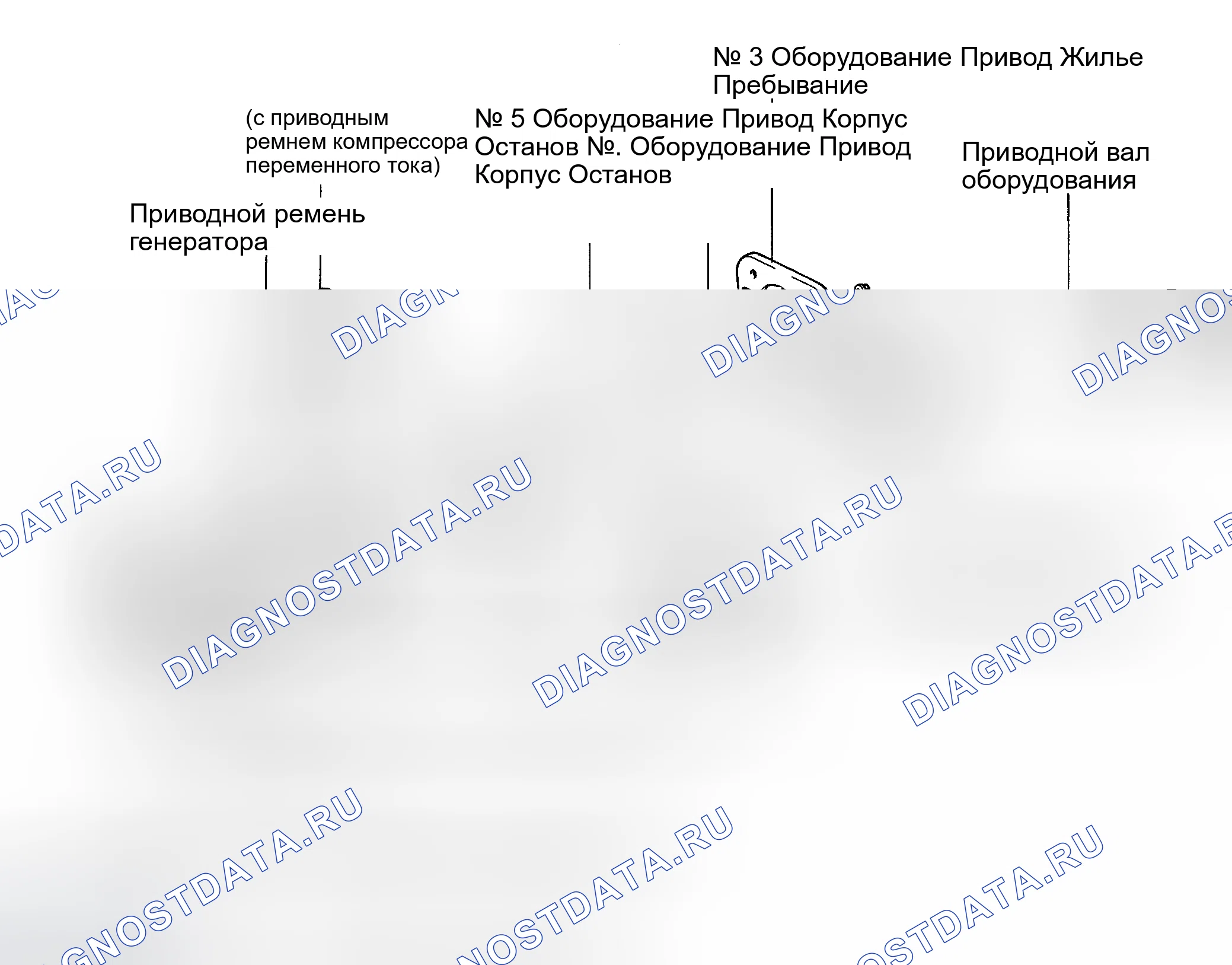 Рис. 1: Компоненты приводного вала оборудования. Toyota Previa I