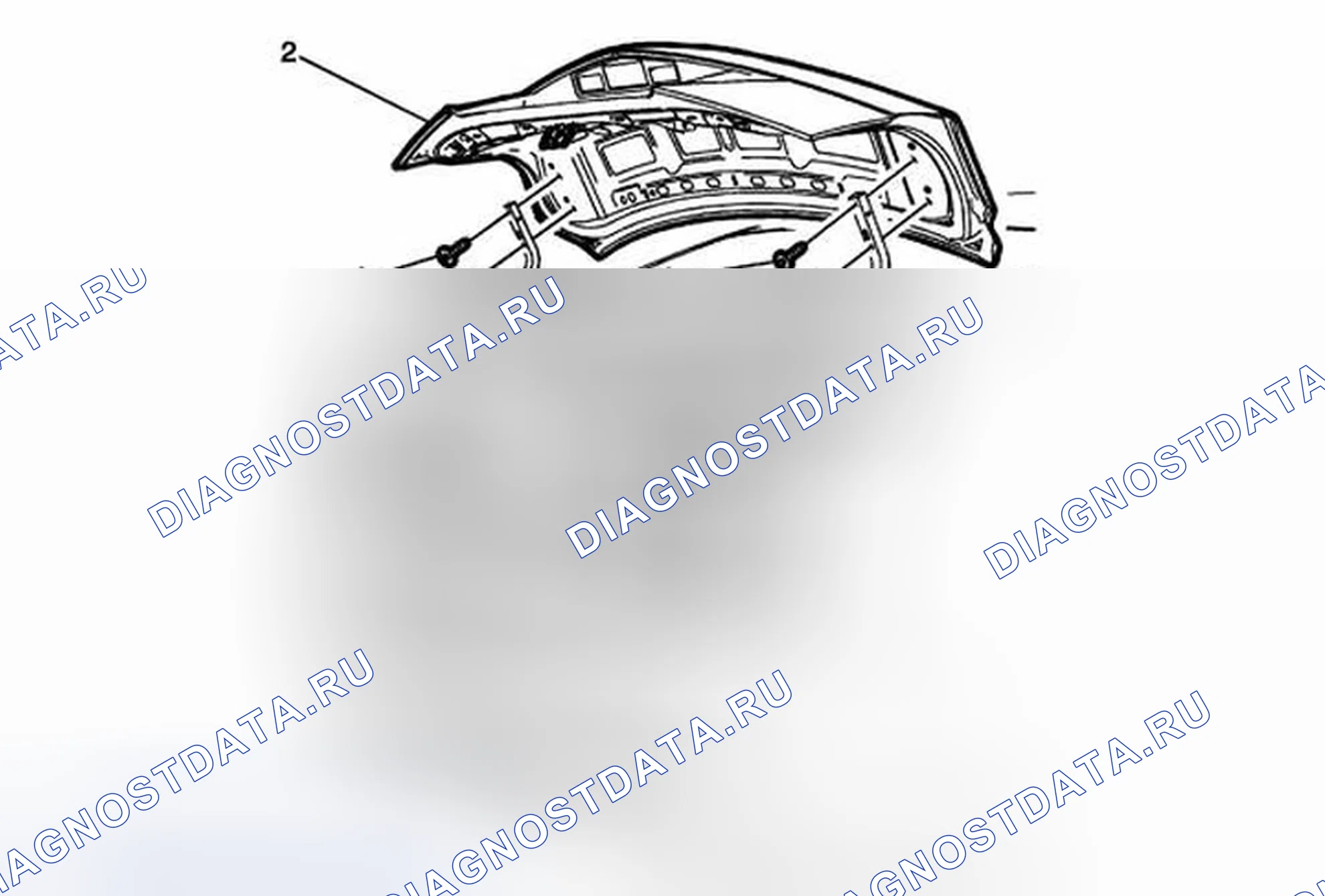 Рис. 35: Замена крышки заднего отсека. Cadillac ATS I