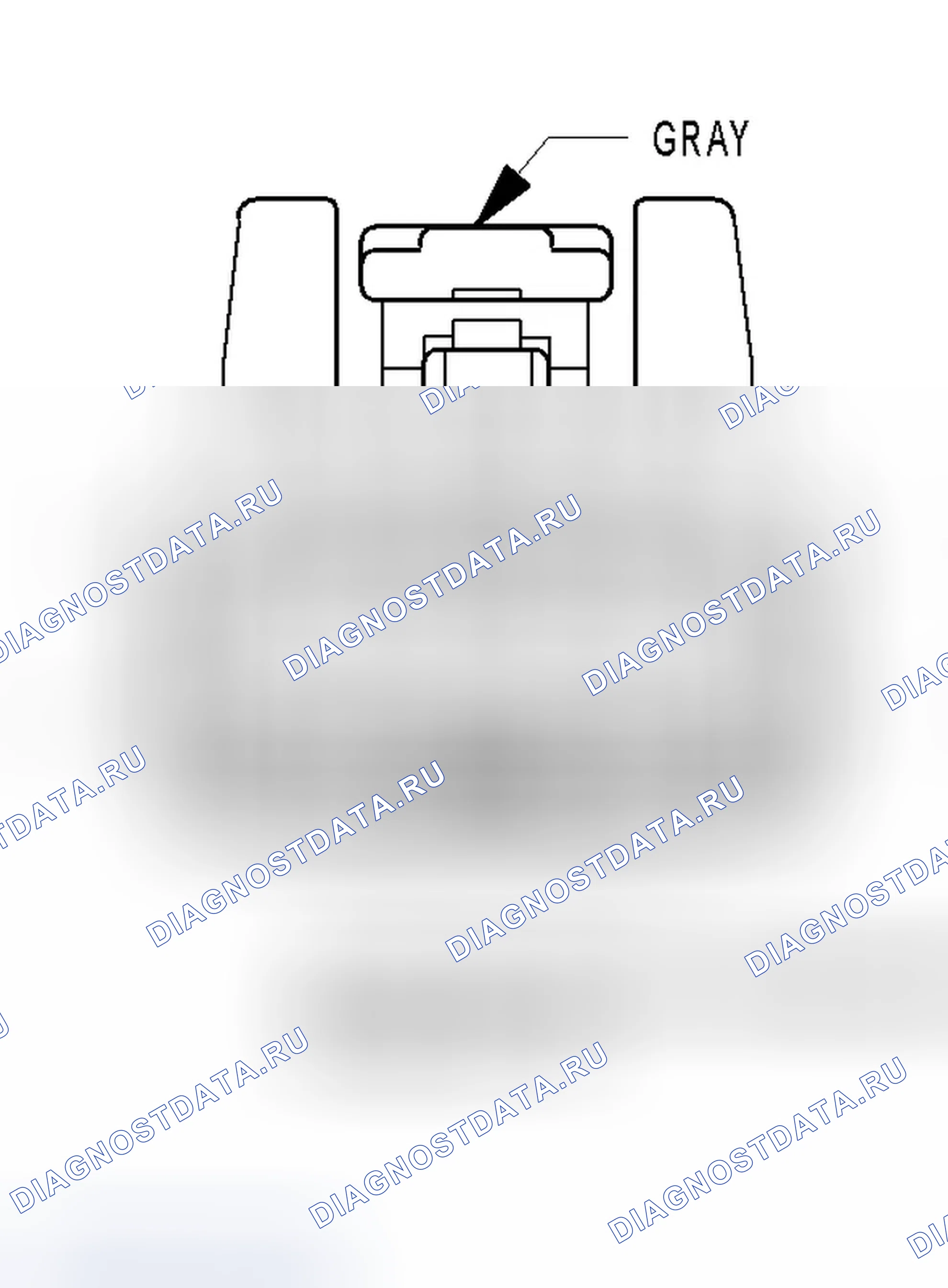 Рис. 84: Вид с торца разъема встроенного модуля питания (C6). Chrysler Pacifica CS