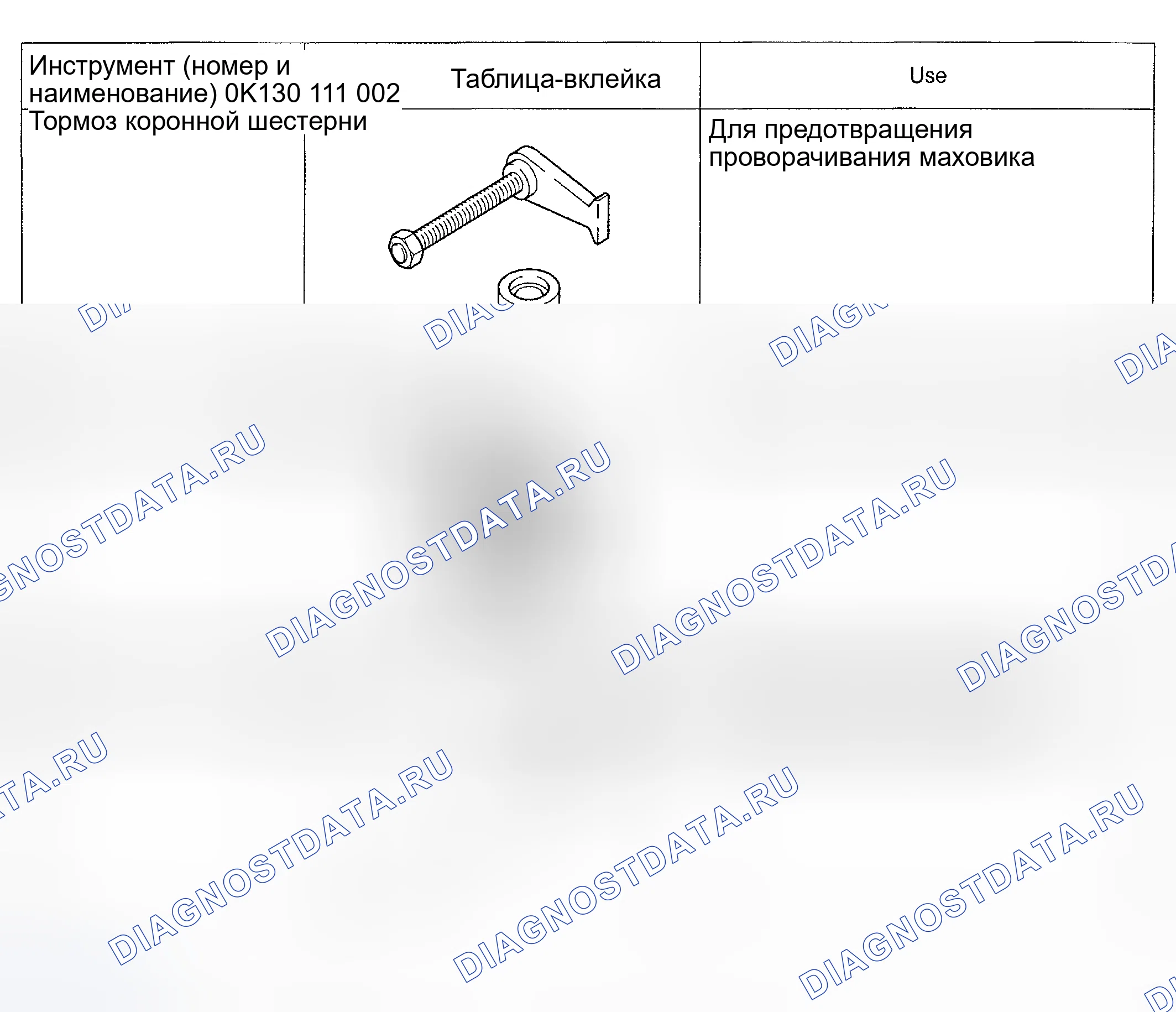 Рис. 1: СПЕЦИАЛЬНЫЕ СЕРВИСНЫЕ ИНСТРУМЕНТЫ. Geely Preface I