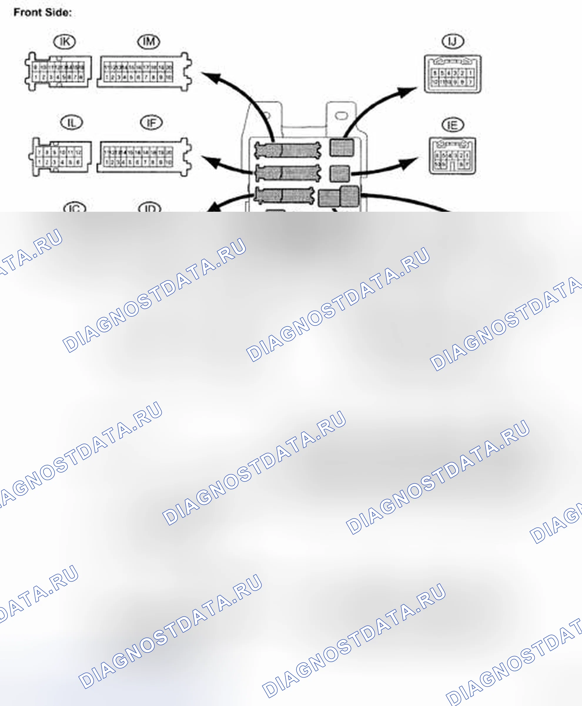 Рис. 232: КЛЕММЫ ЭБУ. Toyota Camry XV40