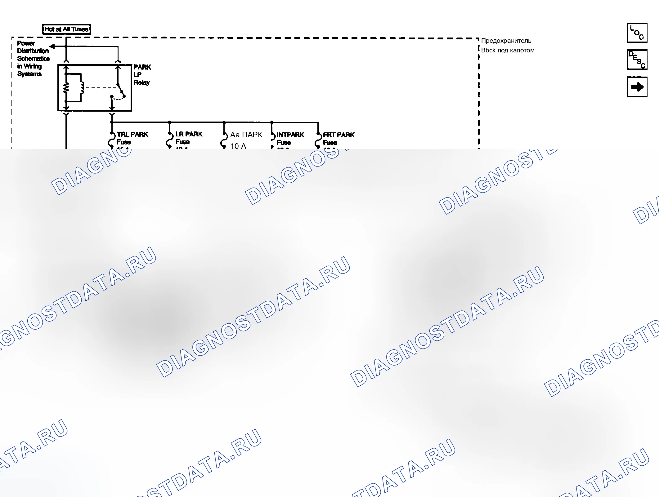 Рис. 8: Схема внешнего освещения. Chevrolet Silverado 1500 HD 