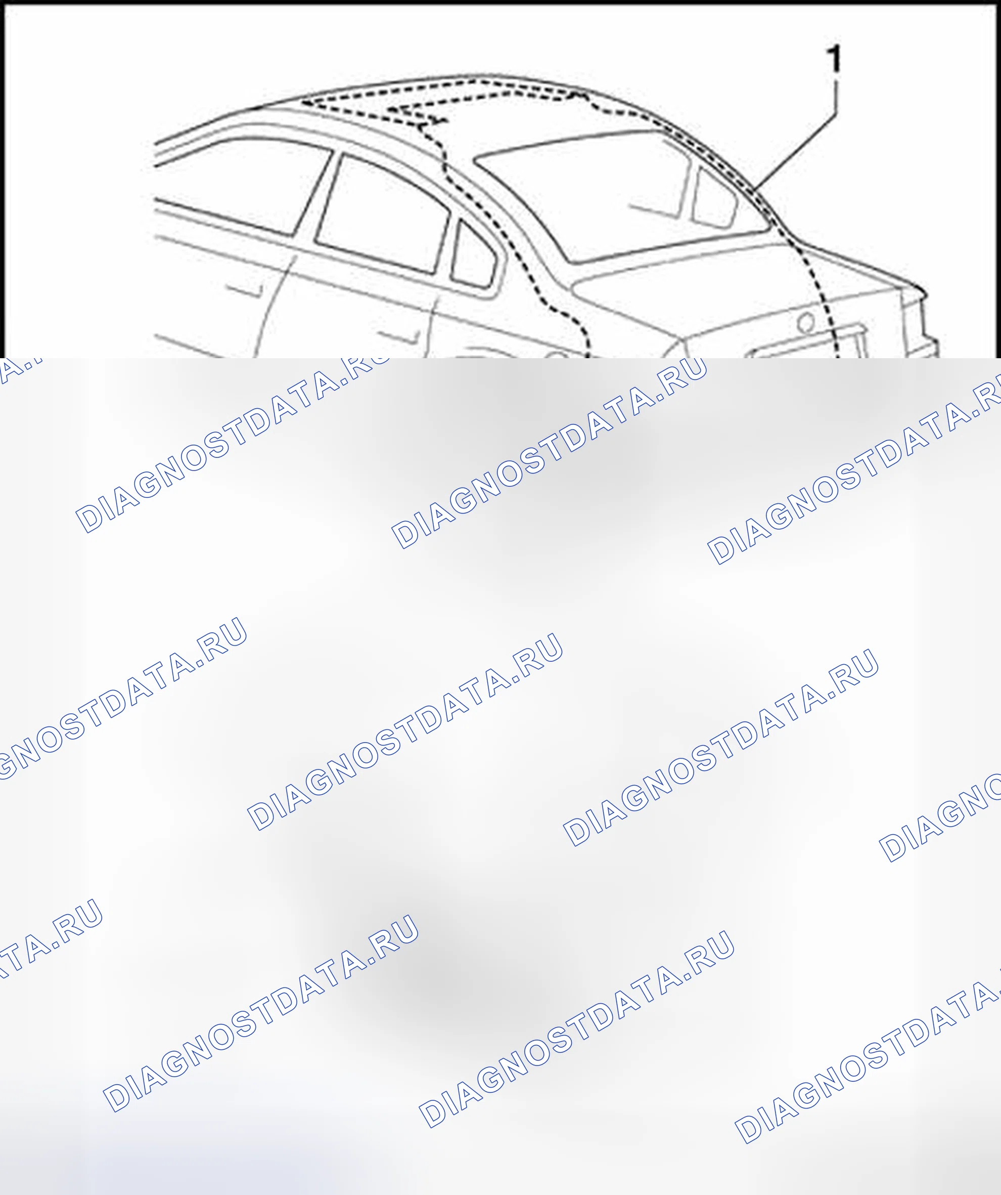 Рис. 51: Задние шланги для слива воды. Volkswagen Passat B5