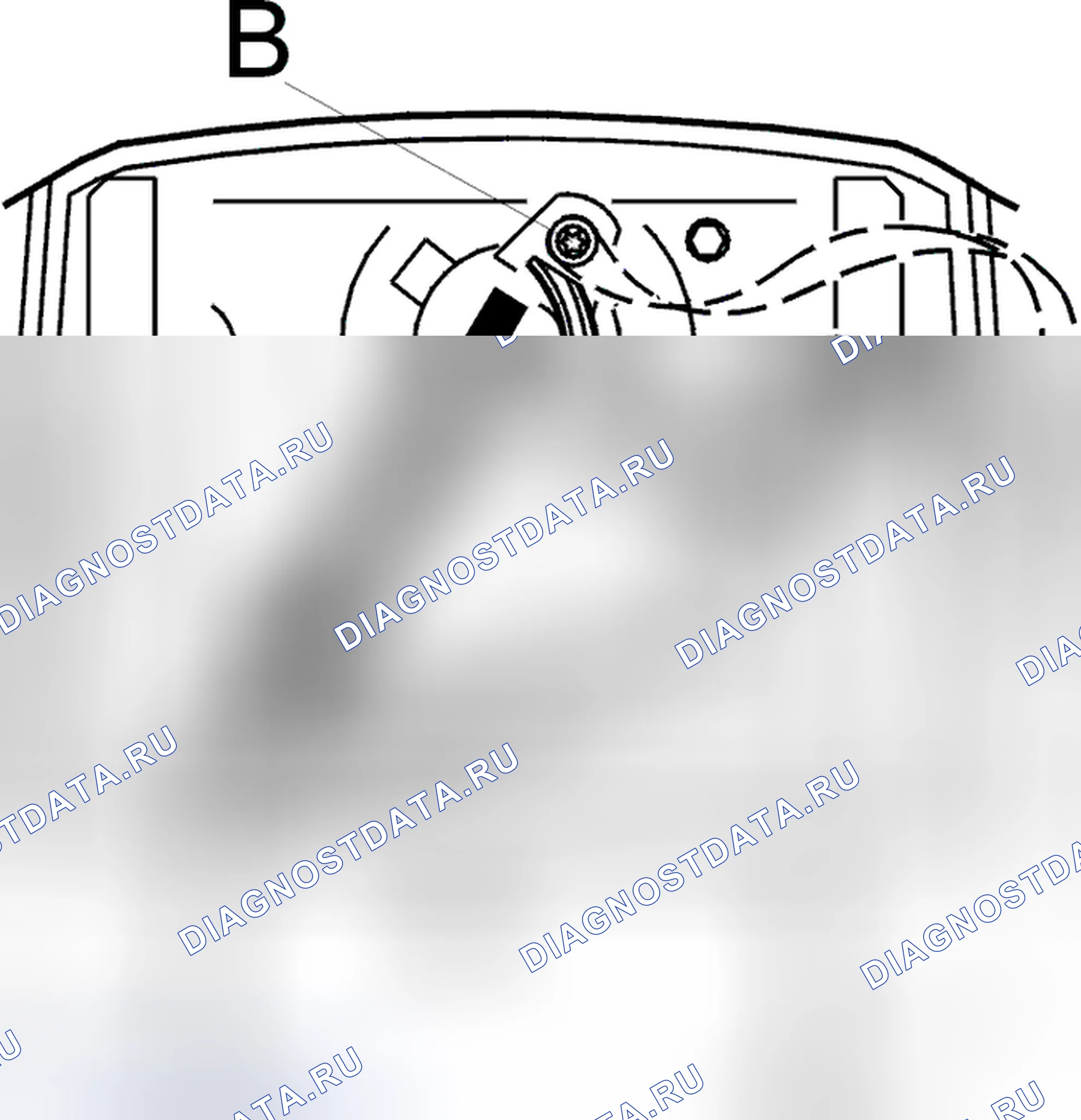 Рис. 260: Разблокировка контактного барабана. Volvo C70 I