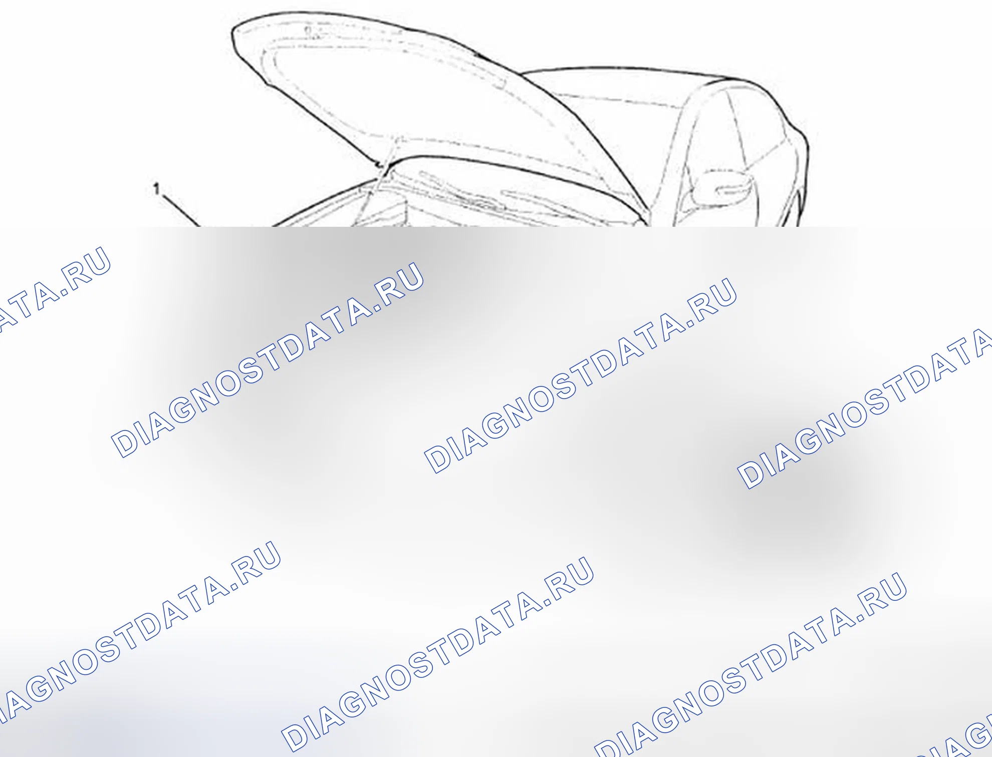 Рис. 15: Расположение предупредительных/предупреждающих надписей. Hyundai Genesis I