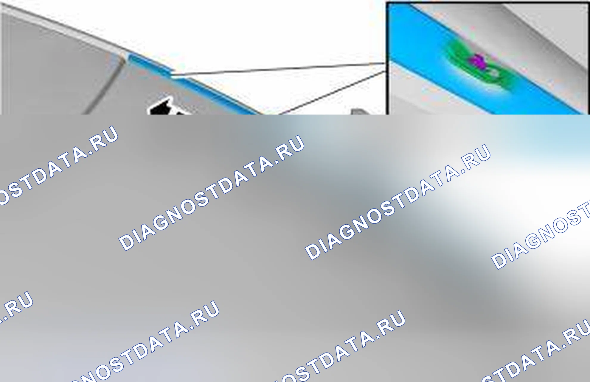 Рис. 27: стойка A MOLDING. Volvo S80 II рестайлинг