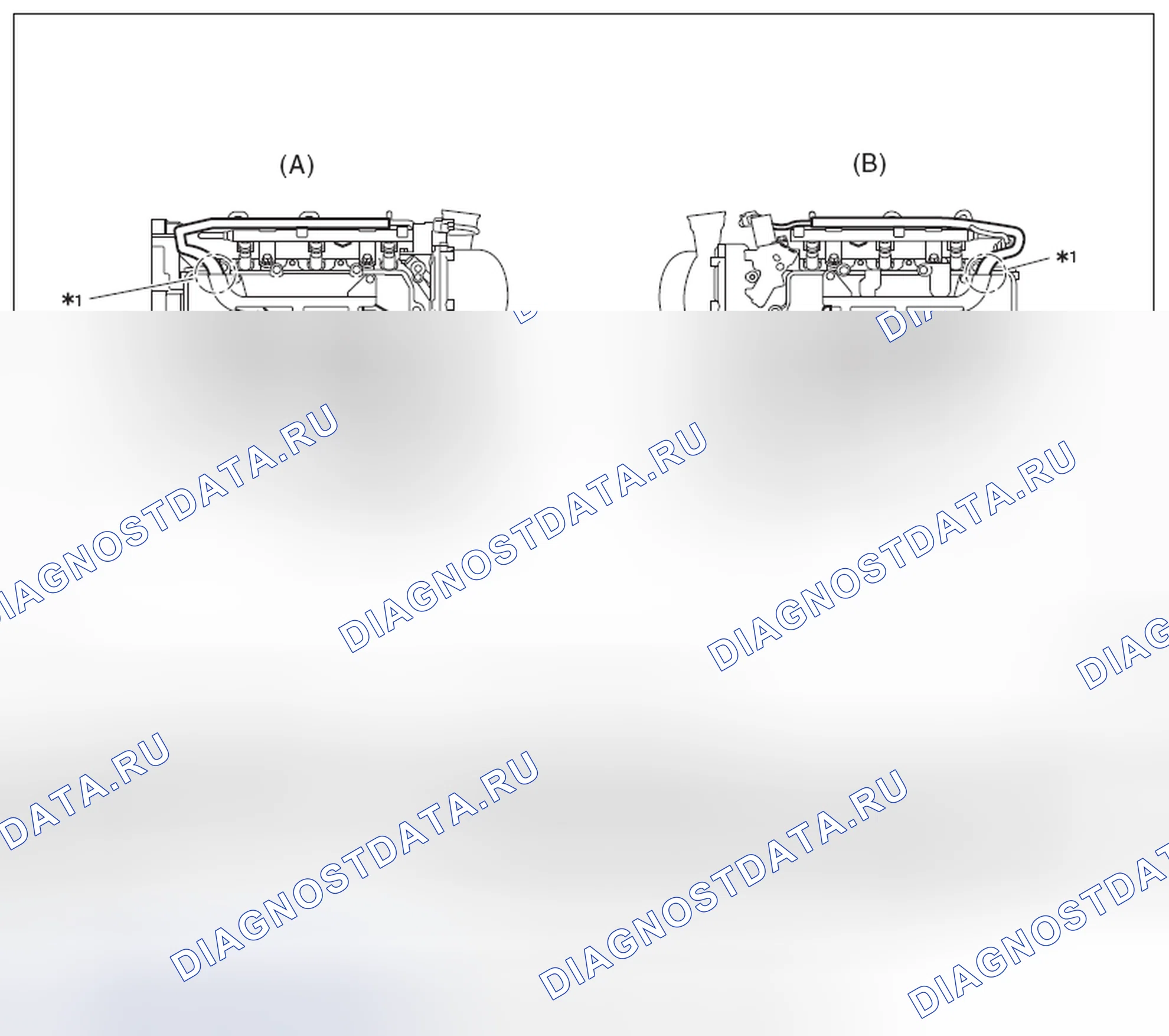Рис. 269: Схема сборки жгута двигателя 2. Subaru Legacy BM/BR рестайлинг