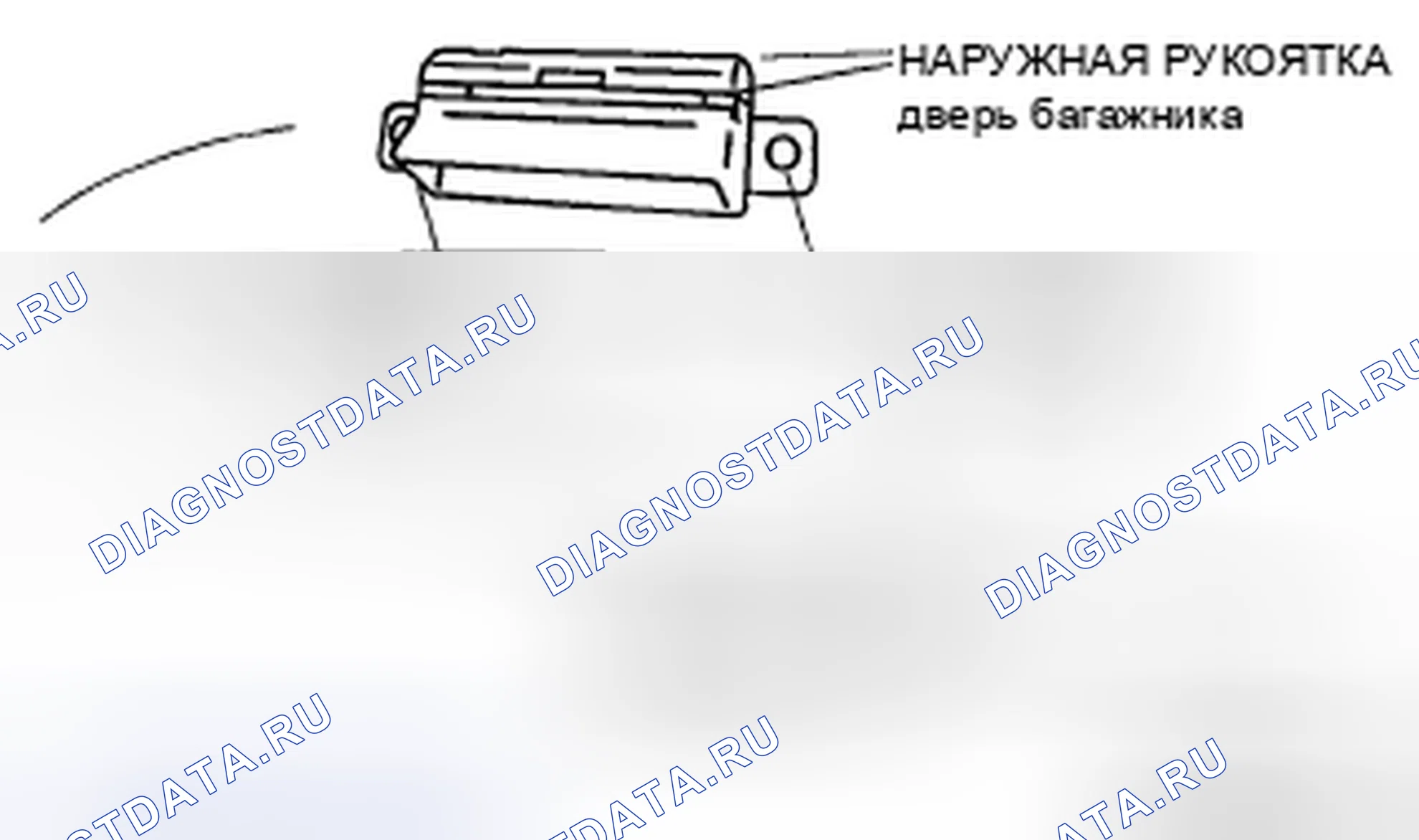 Рис. 46: СНЯТИЕ / УСТАНОВКА НАРУЖНОЙ РУКОЯТКИ дверь багажника. Mazda 5 I рестайлинг