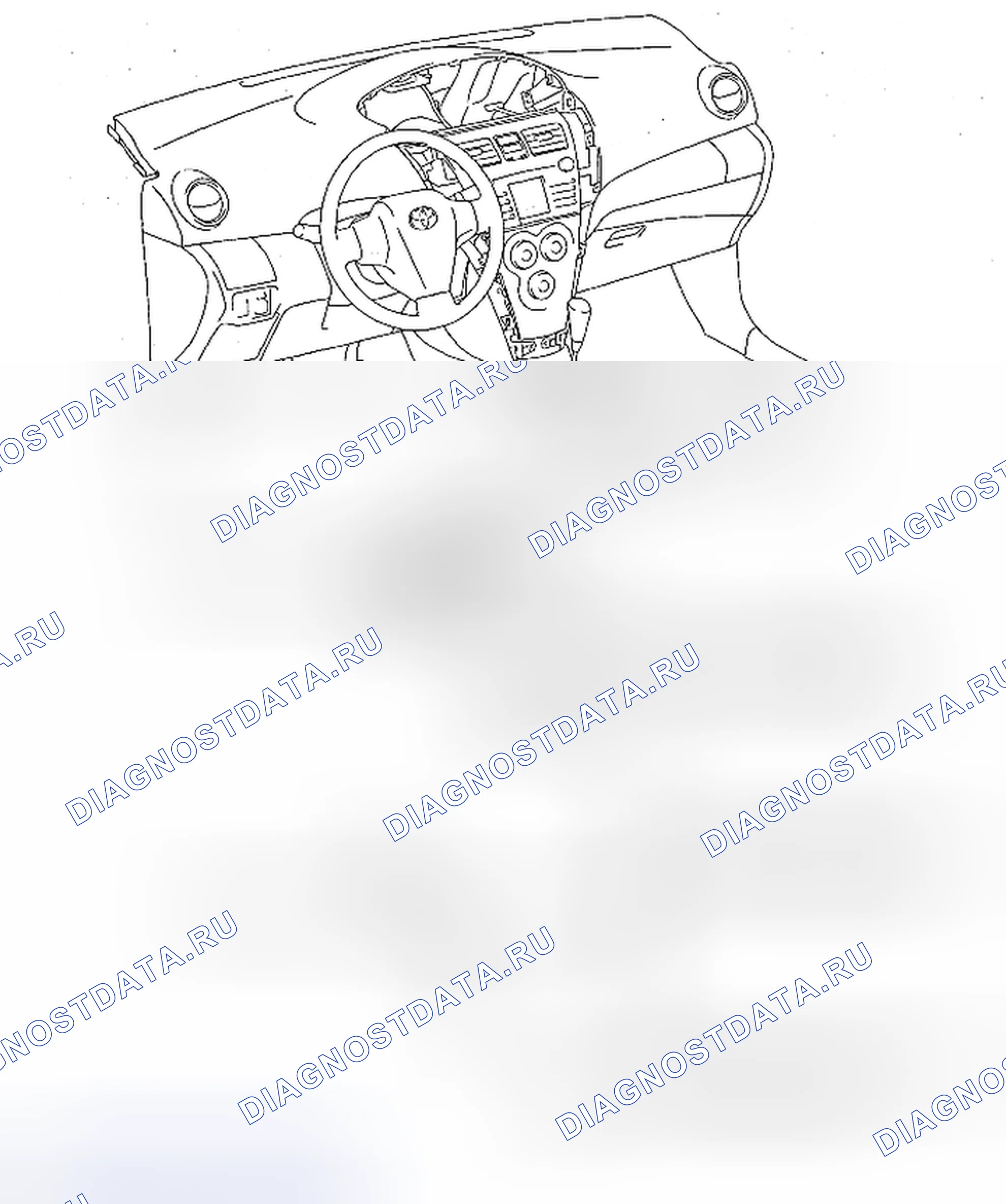 Рис. 78: Идентификация компонентов кондиционера (1 из 12). Toyota Yaris II