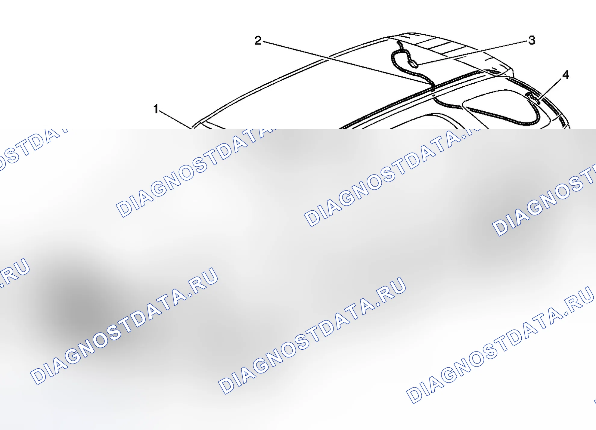 Рис. 3: Виды стационарных компонентов стеклоподъёмники. Chevrolet Equinox I