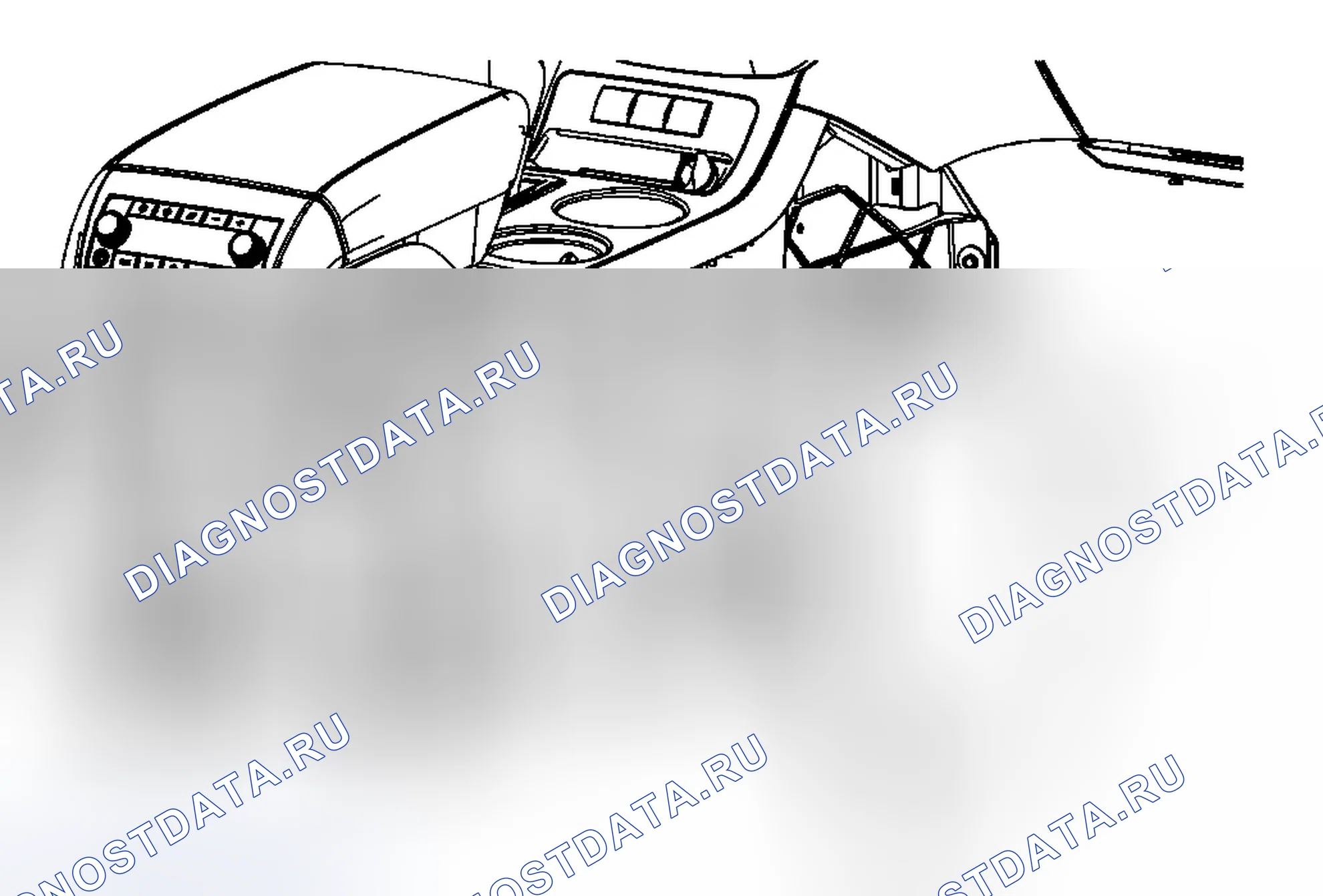 Рис. 173: Замена наполнителя передней напольной консоли. Chevrolet Traverse I