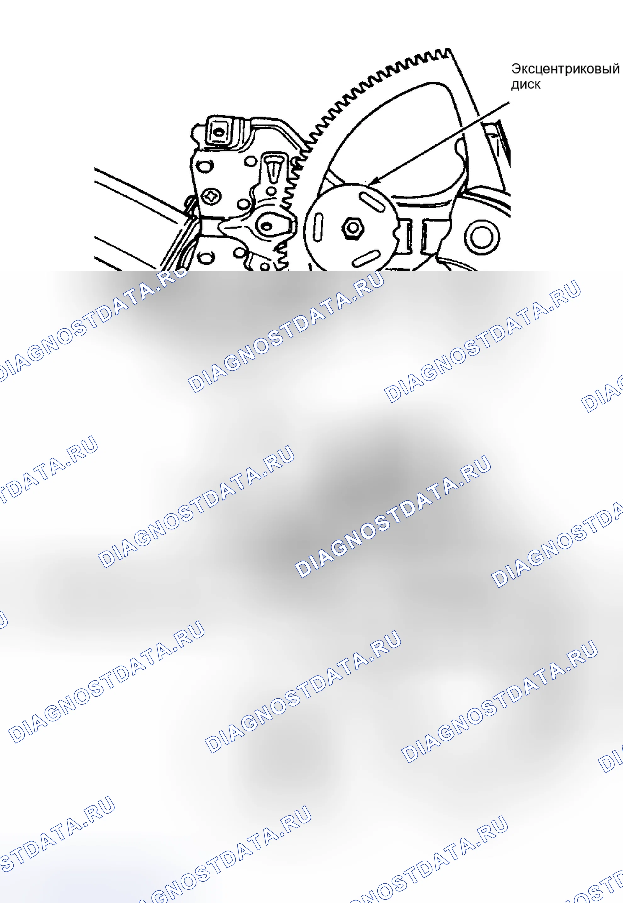 Рис. 1: Демонтаж и установка двигателя электроокна. Volkswagen Passat B4