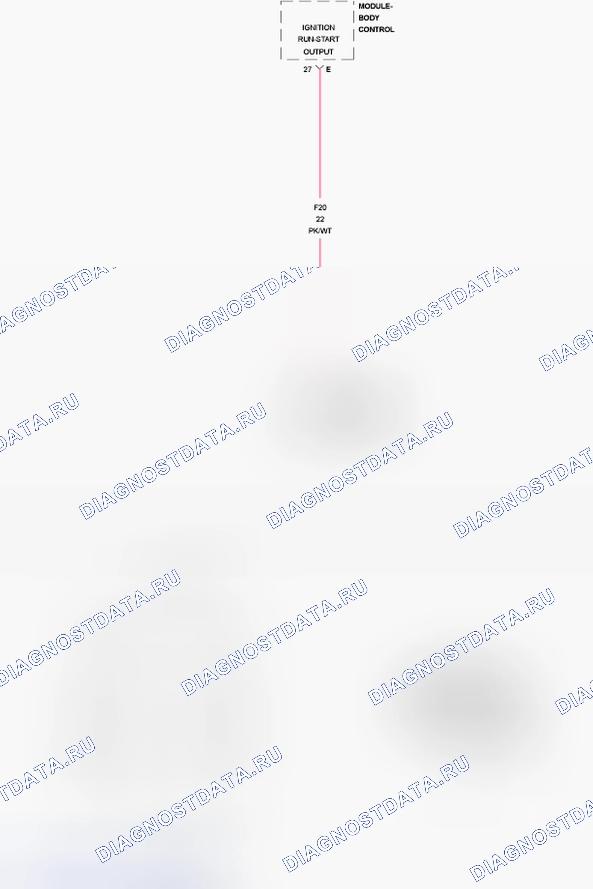 Рис. 250: U1433-23-IMPLAUSIBLE Выключатель зажигания STATUS MESSAGE RECEIVED - сигнал STUCK низкий. Dodge Journey I рестайлинг