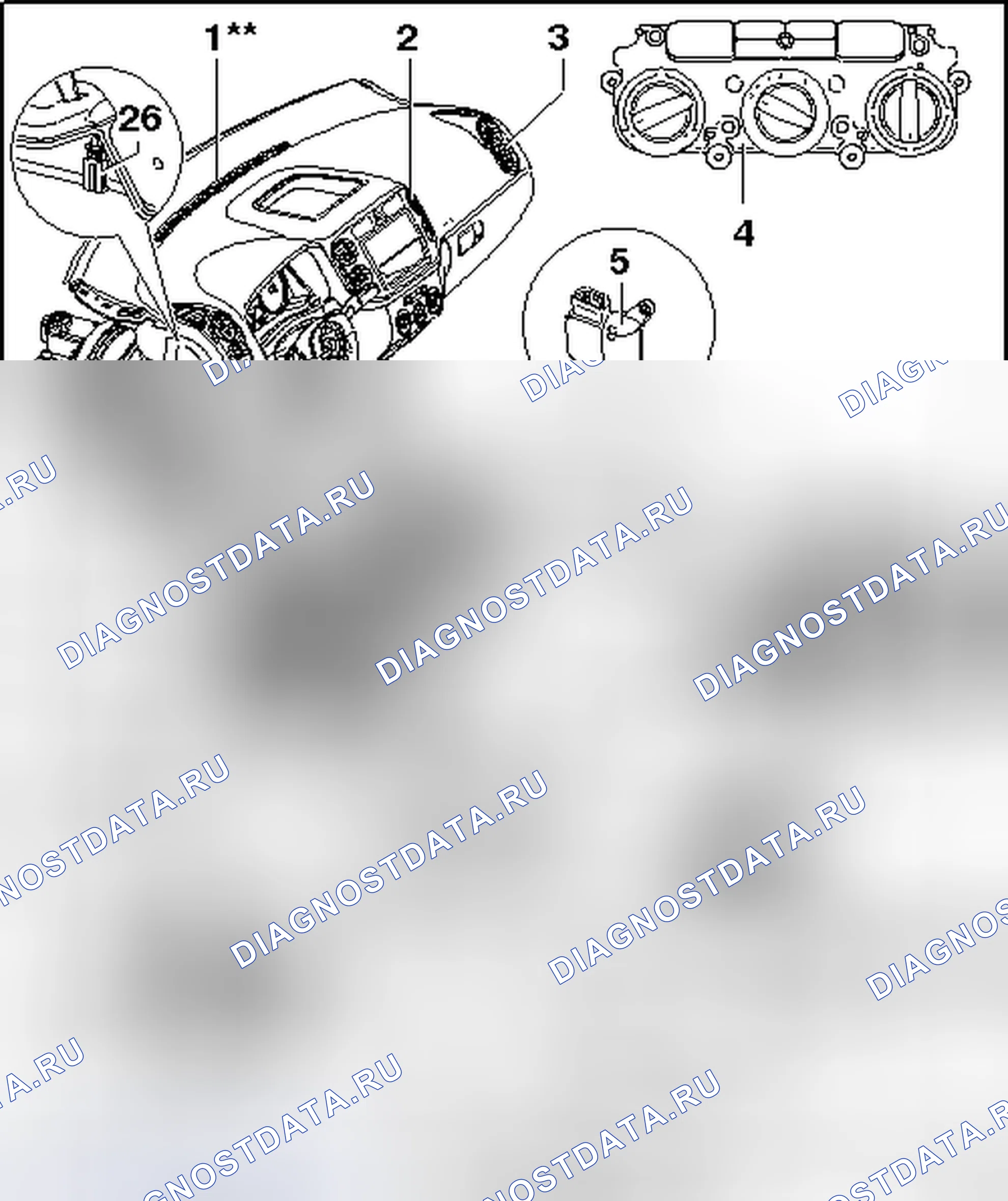 Рис. 59: КЛИМАТИЧЕСКИЙ ПАССАЖИРСКИЙ САЛОН A / C И ТЕПЛО. Volkswagen Tiguan I