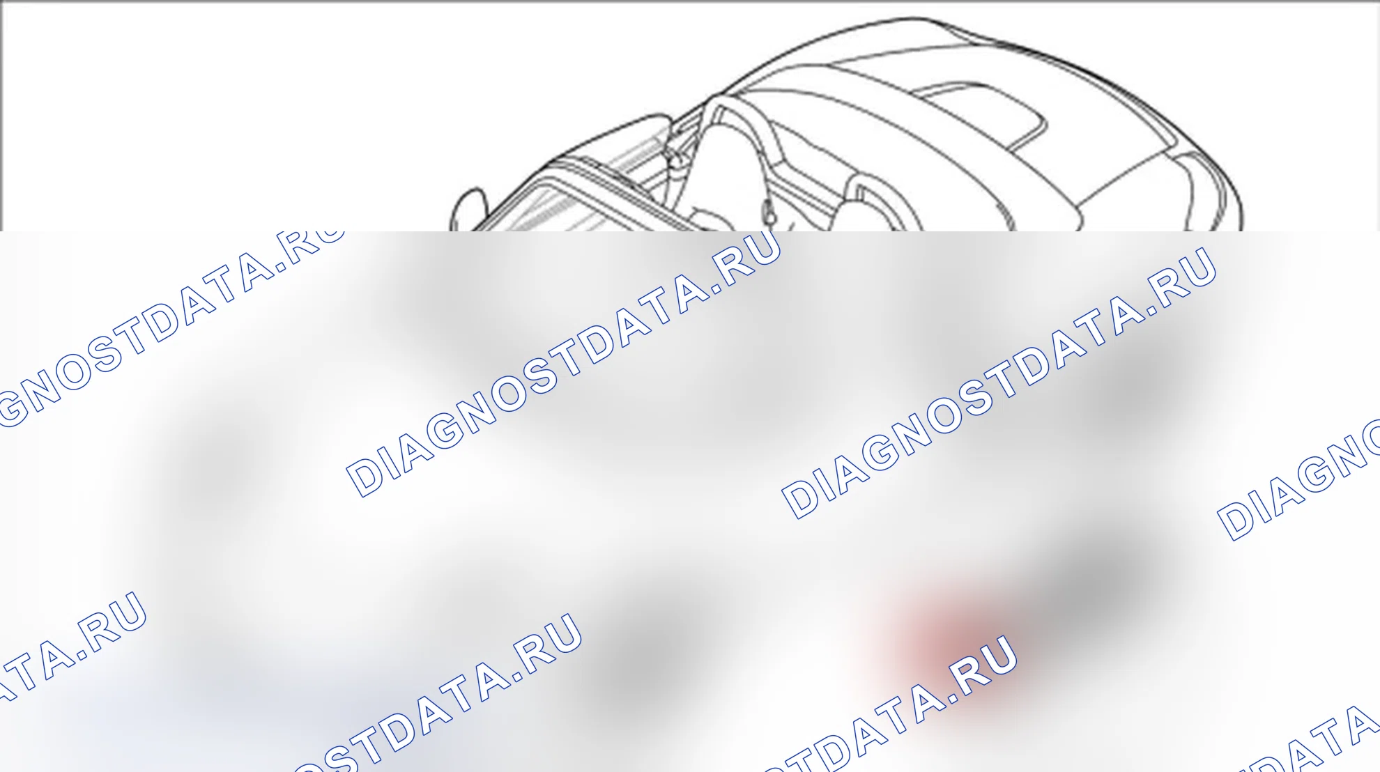 Рис. 48: Разжимная электрическая линия для микропереключателей. Porsche Boxster S 987