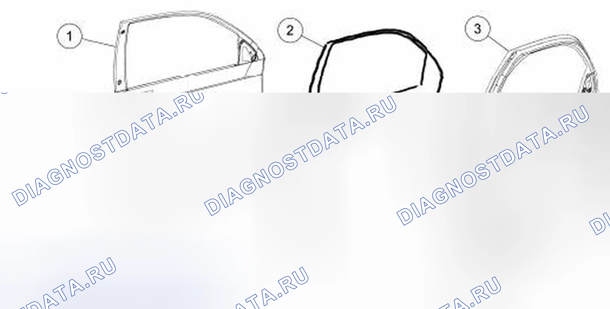 Рис. 54: Дверная панель. Hyundai Lafesta I