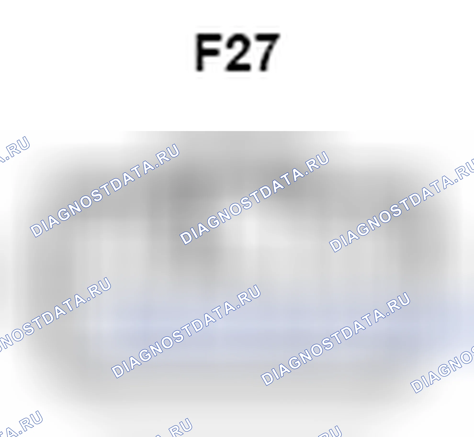 Рис. 562: Вид с торца разъема радиоприемника в сборе (F27). Toyota Camry XV40 рестайлинг