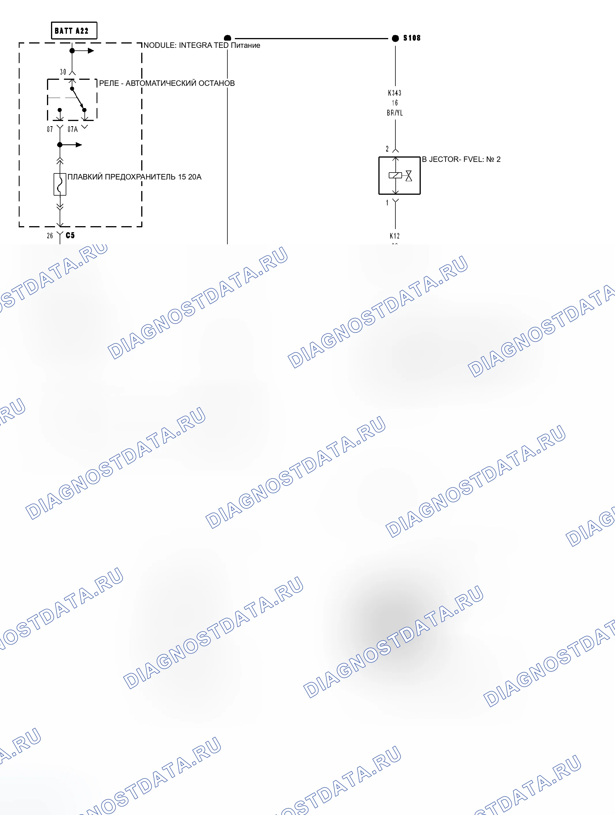 Рис. 180: Принципиальная схема. Dodge Magnum I