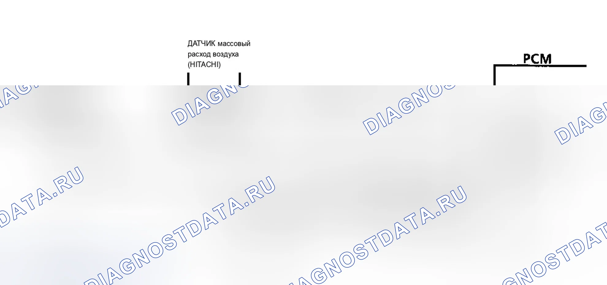 Рис. 3: Схема кода P0101 (3.1L) Схема датчика массовый расход воздуха. Buick Century V