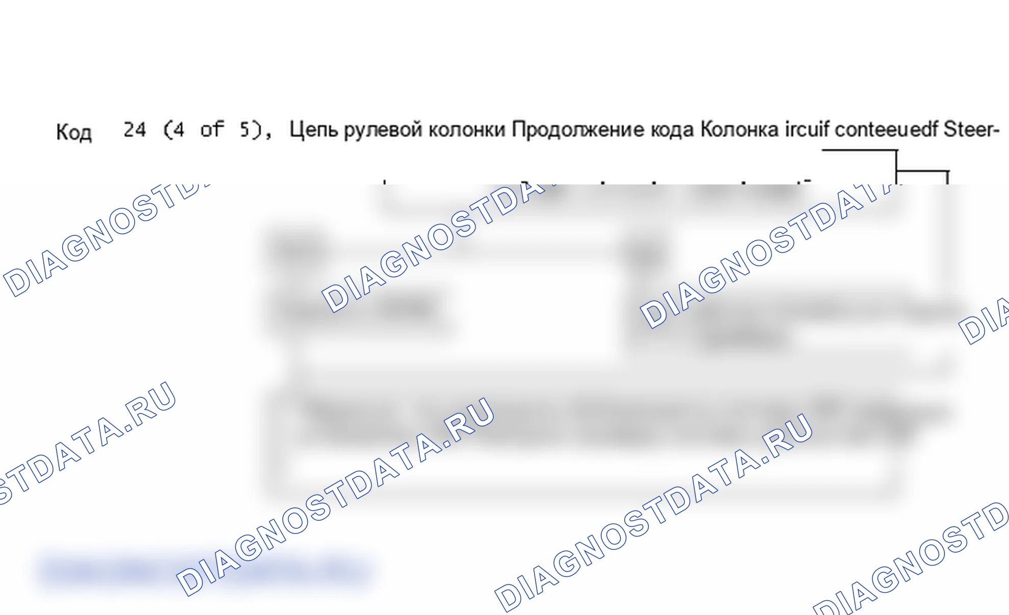 Рис. 61: Код 24 (4 из 5), продолжение схемы рулевой колонки. Saturn SL I